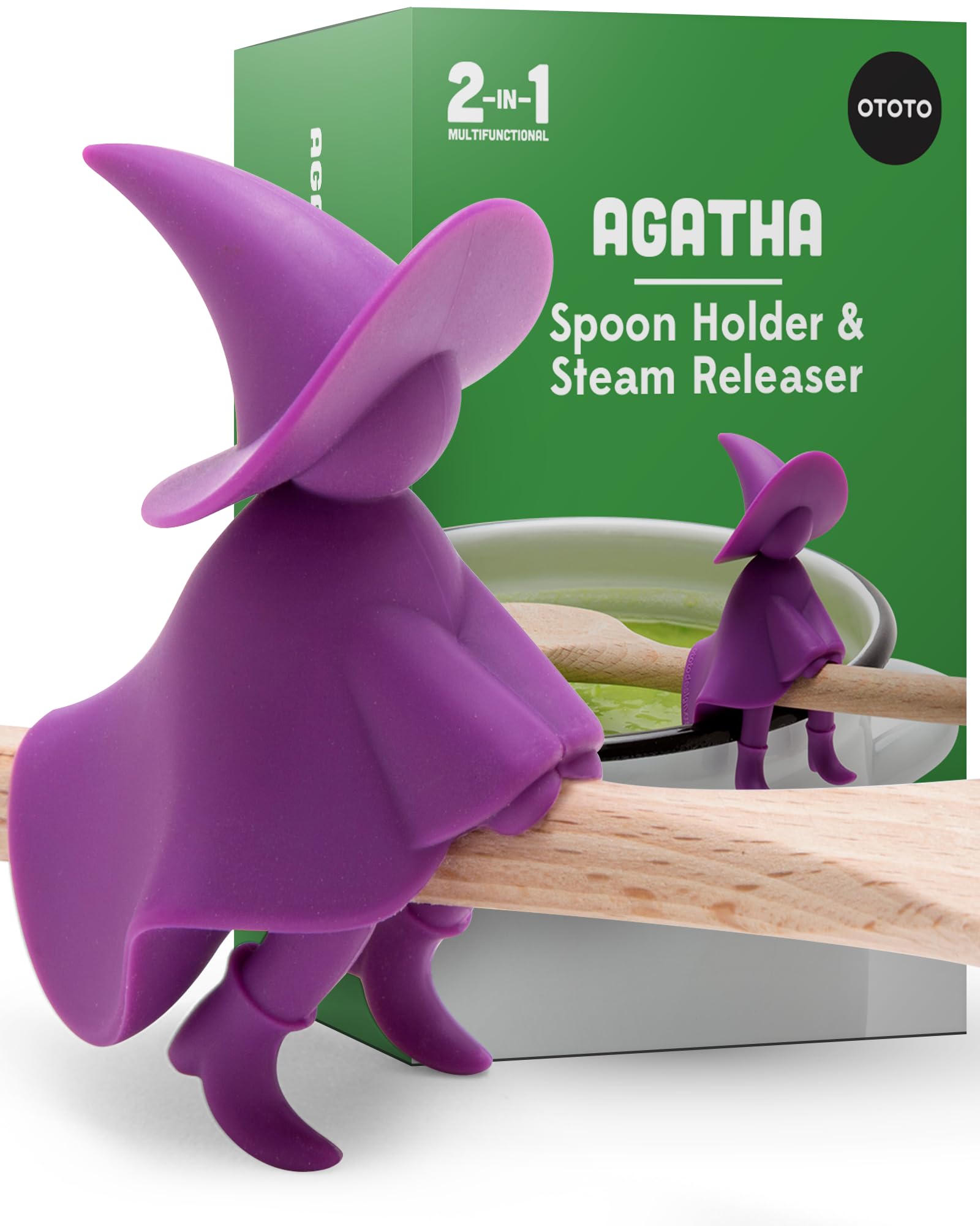 OTOTO Funny Spoon Holder - Durable Stove Top Spoon Rest, Unique Cooking Gadget, Perfect Gift for Kitchen Enthusiasts, Cute & Functional Kitchen Accessory for Everyday Cooking