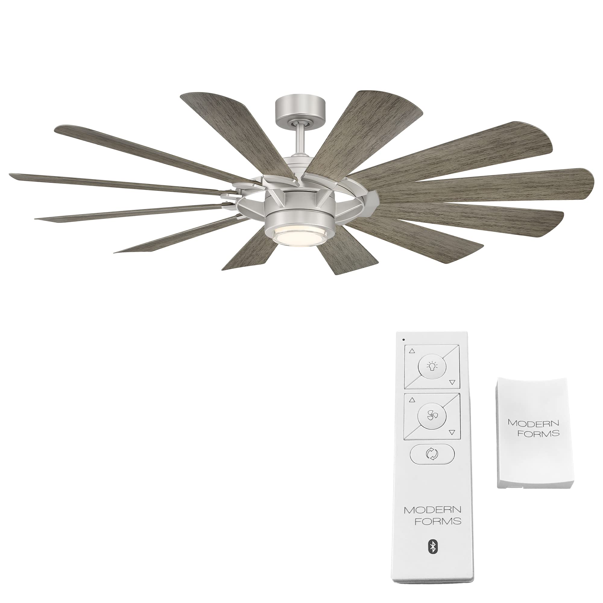 Wyndmill Smart 65in Ceiling Fan with 12 Blades, 3000K LED Light Kit, Remote Control, Alexa & App Compatibility for Indoor and Outdoor Use - Perfect for Living Rooms, Bedrooms, and Patios