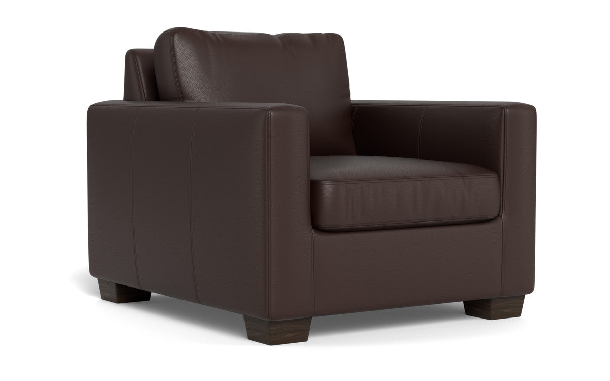 Track 36 Genuine Leather Armchair - Modern Office Chair & Living Room Accent Piece for Home Decor