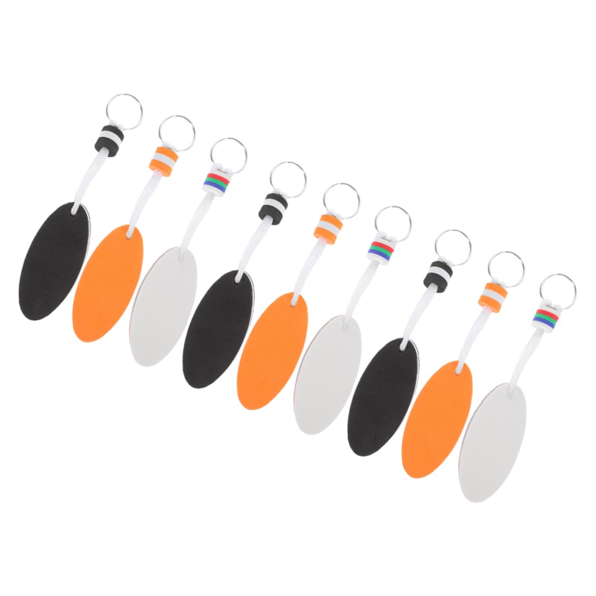 GOOHOCHY 9 Pack Waterproof Floating Keychains - Bright EVA Keychains for Water Sports, Outdoor Adventures, Pool, Beach & Kayaking