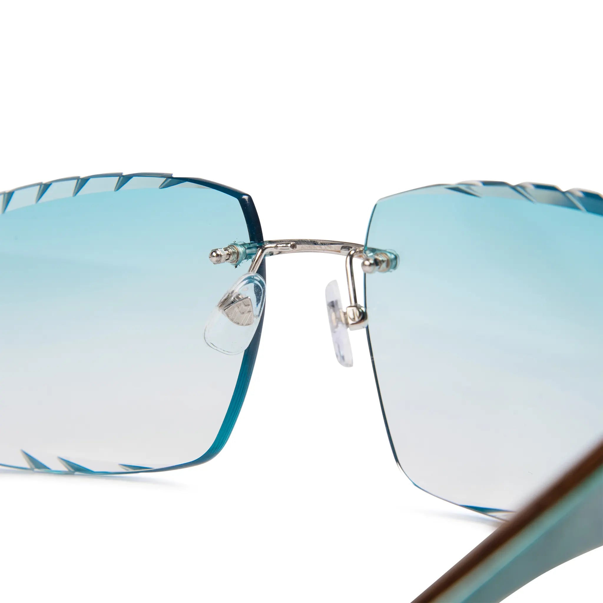 Maybach Eyewear The Artist III P WCW Z25 Tiffany Blue Diamond Cut Sunglasses - Luxury Custom Sunglasses for Men & Women - Perfect for Beach, Driving & Fashion Outfits