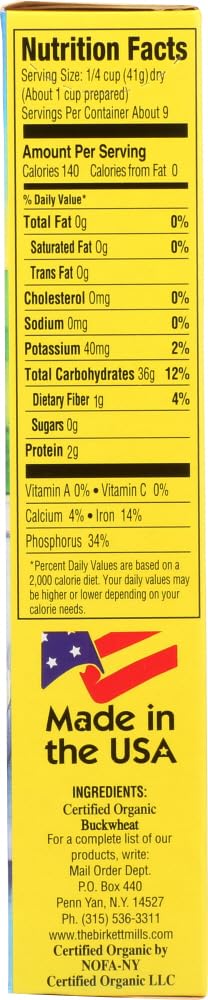 Organic Buckwheat Cereal - 100% Natural Pocono Cream of Buckwheat, 13 oz (Pack of 12) | Healthy Breakfast, Gluten-Free Hot Cereal for Kids & Adults | Perfect for Quick Meals & Weight Loss Diets