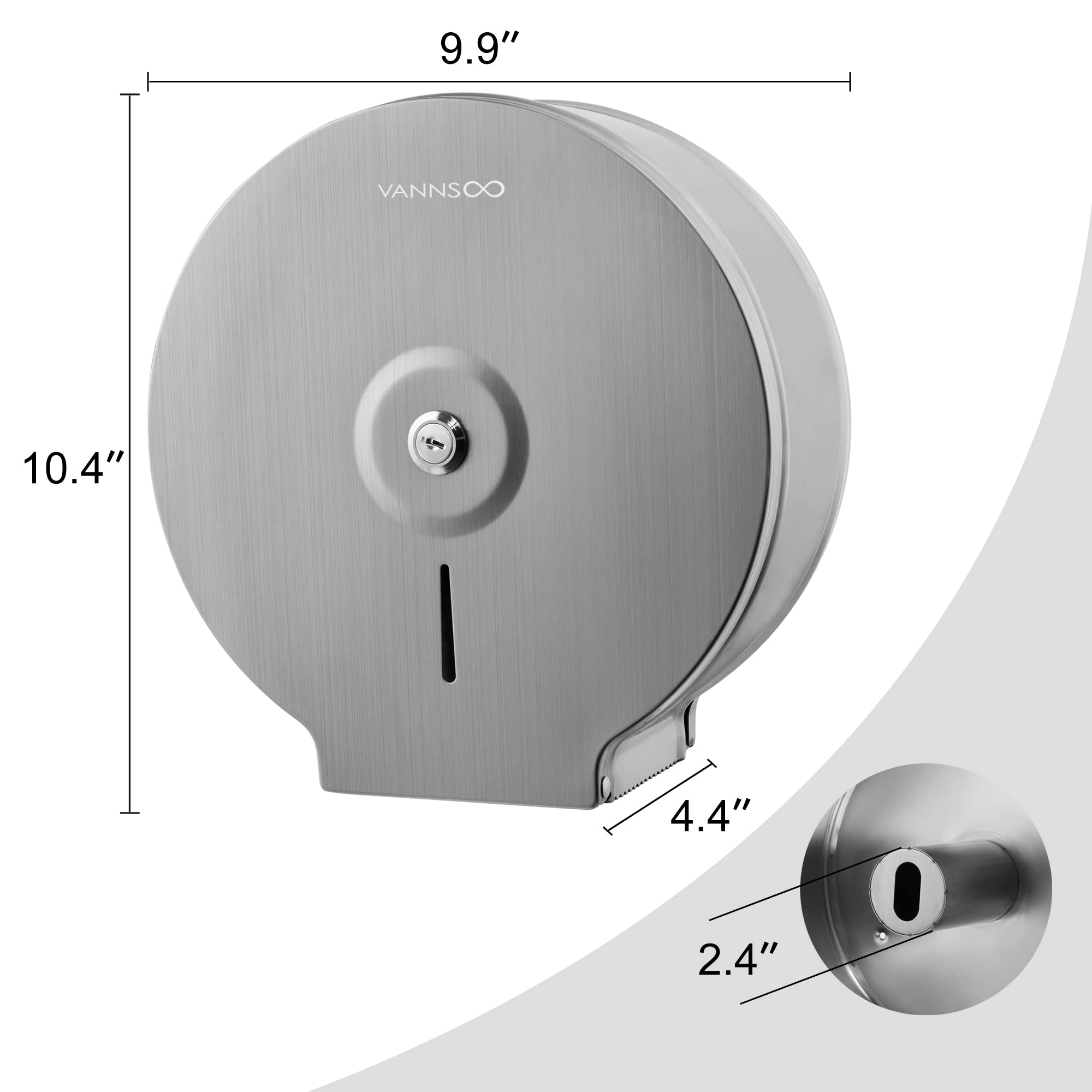 Commercial Toilet Paper Dispenser & Toilet Seat Cover Dispenser - Heavy Duty Stainless Steel Bathroom Tissue Holder - Ideal for Restaurants, Offices, and Public Restrooms