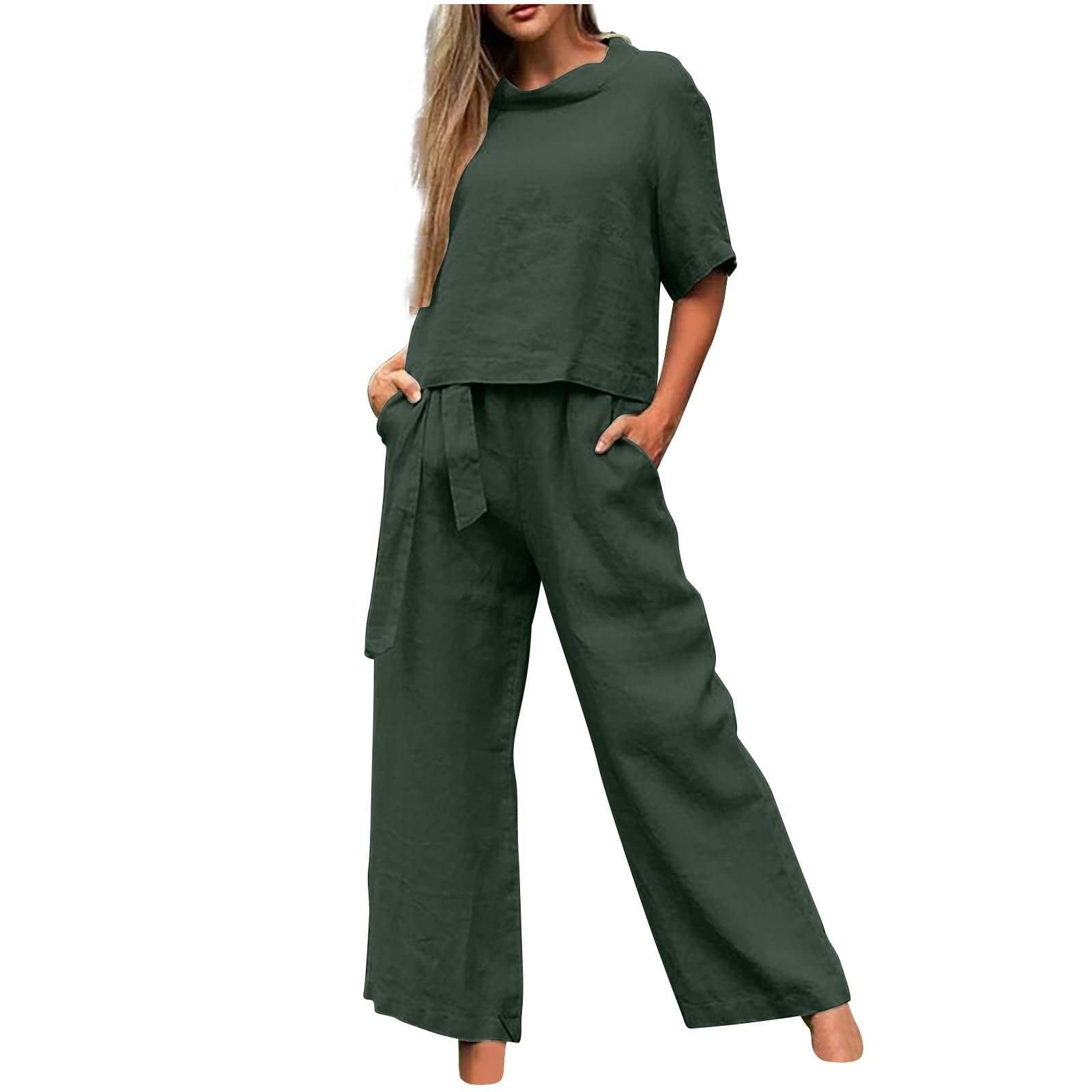 Women's 2-Piece Lounge Set - Soft Loose Shirt & Comfortable Pants - Cozy Fall Outfits for Women | Perfect for Home Relaxation, Yoga & Casual Wear