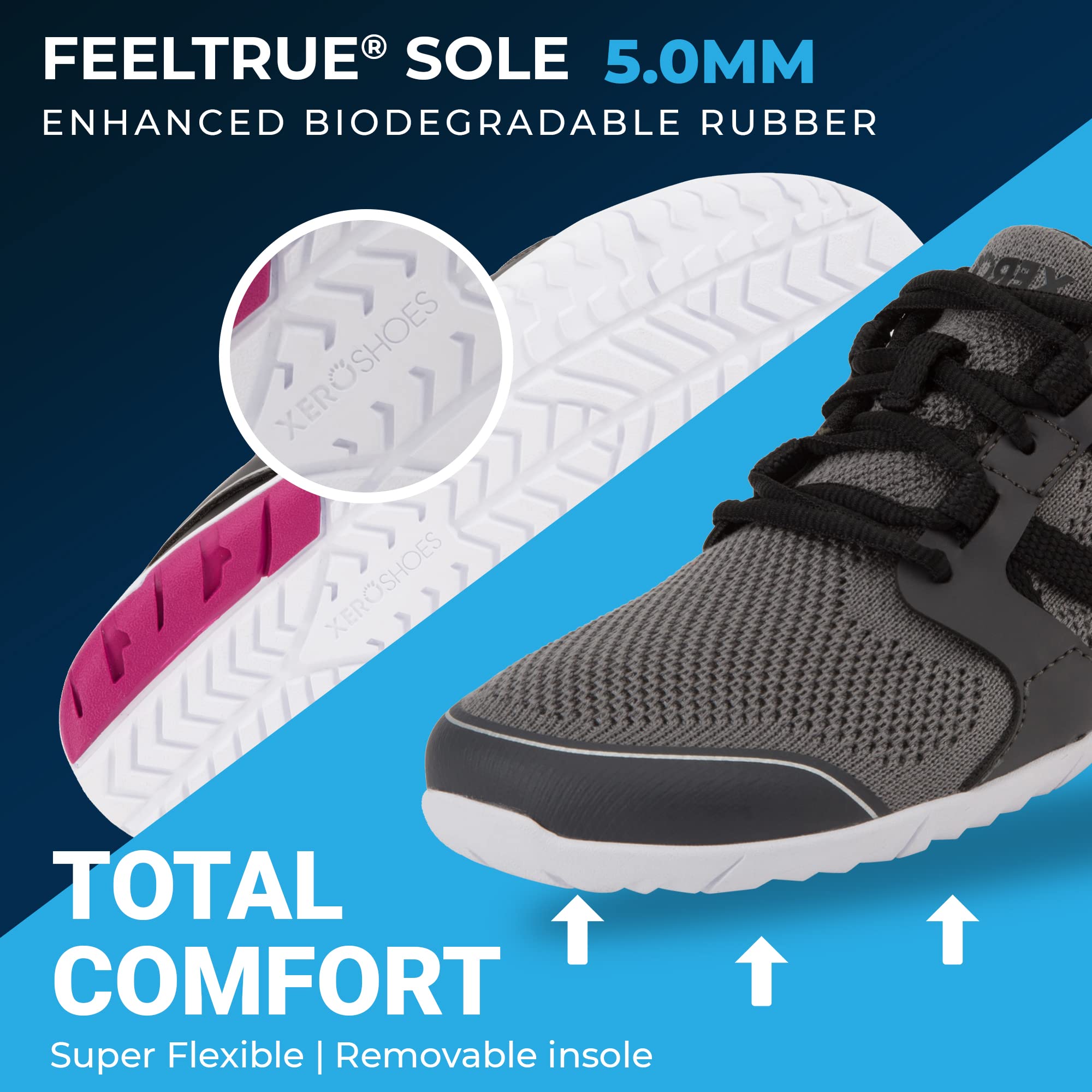 Xero Shoes Women's Zelen Barefoot Running Shoes - Minimalist Lightweight Trail Running Shoes for Women | Perfect for Trail Running, Hiking & Everyday Comfort