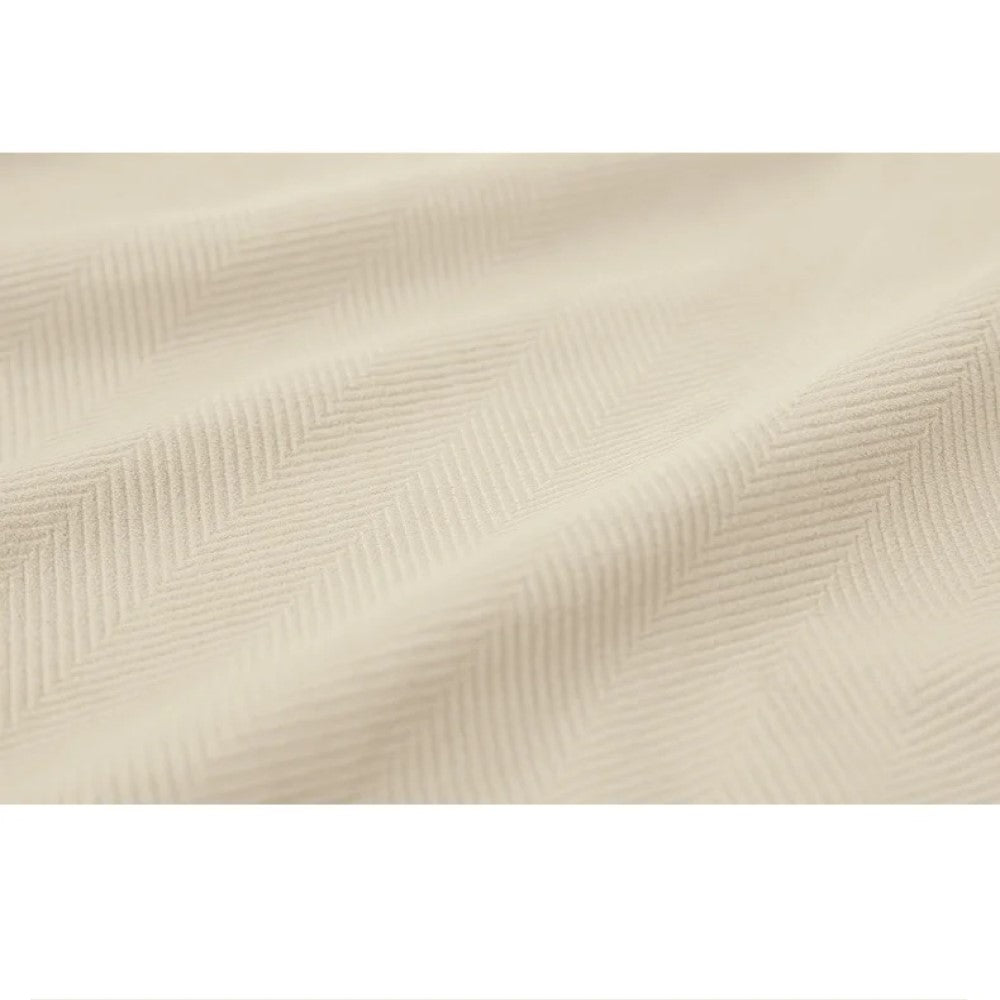 Luxury Modern Herring Designer Velvet Curtains - Ivory | Elegant Window Treatment for Living Room & Bedroom | Blackout & Thermal Insulated Drapes