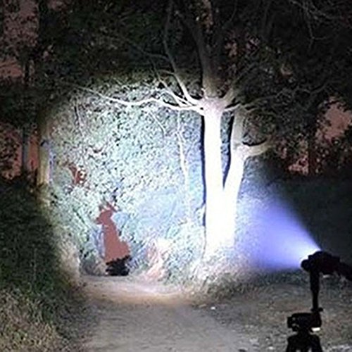 4000lm Aluminum E17 Cree XM-L T6 LED Zoomable Flashlight with AC/Car Charger & 18650 Rechargeable Battery - Perfect for Camping, Hiking, Emergency & Outdoor Adventures