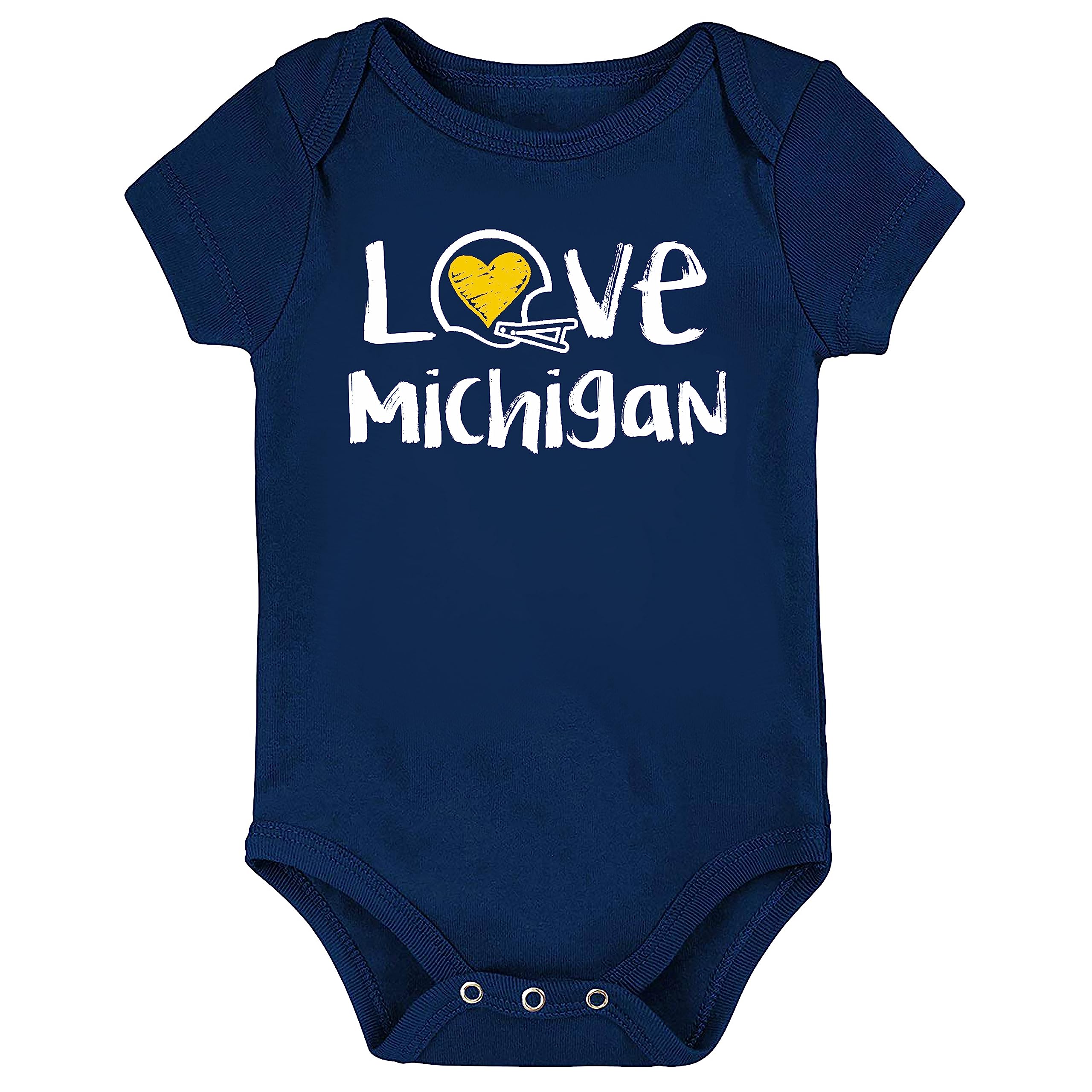 Michigan Football Baby Bodysuit - Cute Chalk Art Design for Newborns & Infants - Perfect for Game Day, Family Photos & Fan Gifts