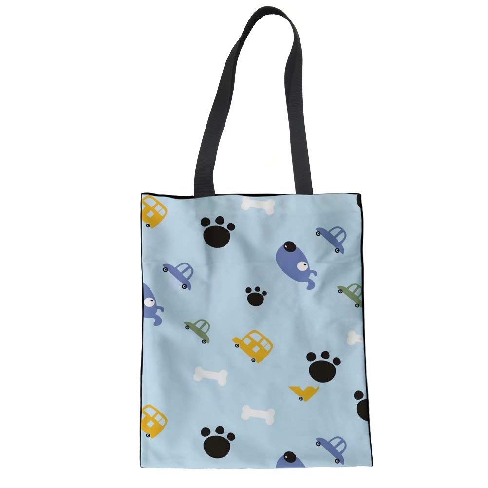 Stylish Cars Print Canvas Tote Bag - Durable Shoulder Shopping Bag for Women & Men, Perfect for Travel, School, Library Books & Everyday Use | Casual Eco-Friendly Reusable Grocery Bag