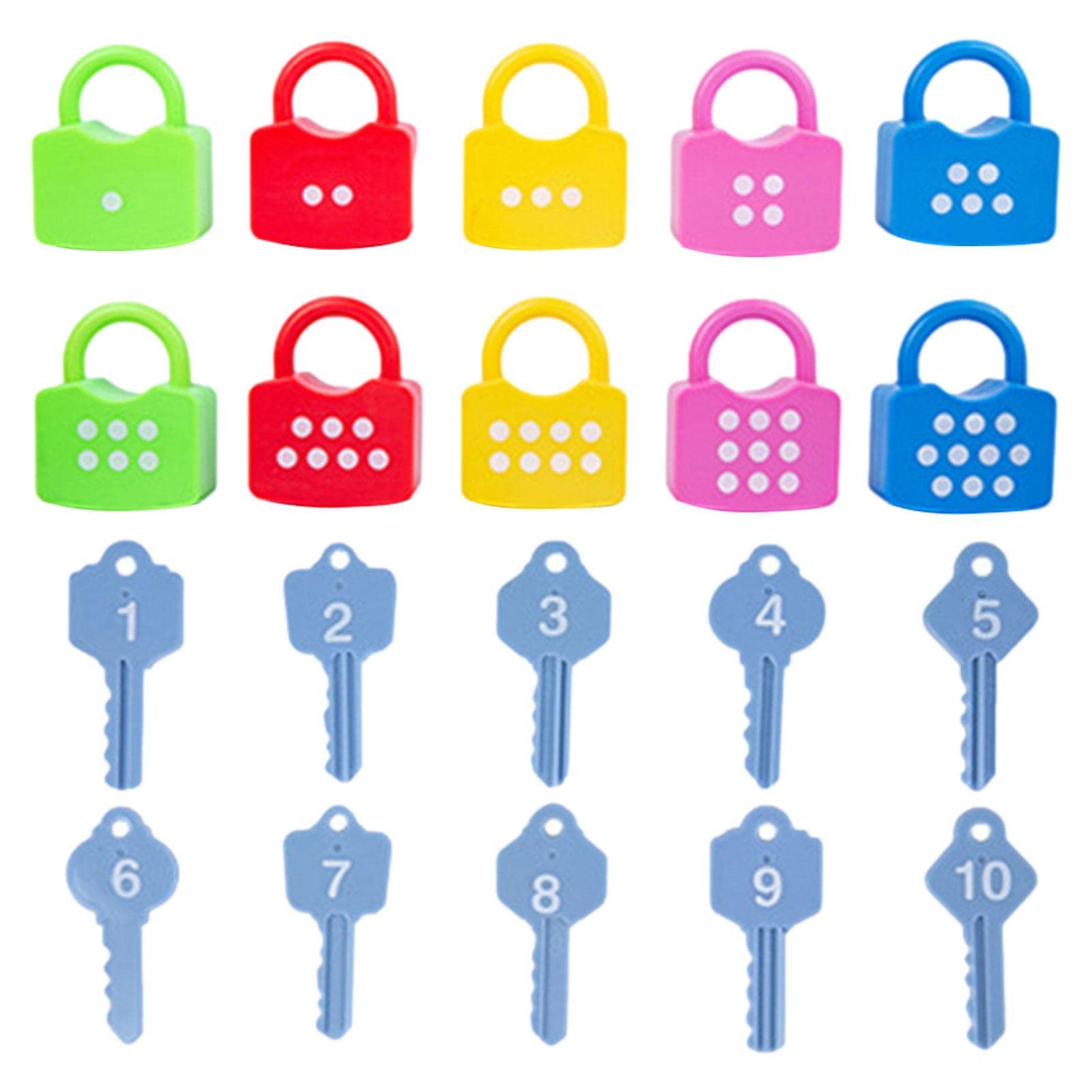 Delr Educational Toy with Key Lock - Learning Locks & Keys Set for Preschoolers, Counting & Matching Activity Toys for Toddlers | Perfect for Classroom, Homeschool & Early Childhood Development