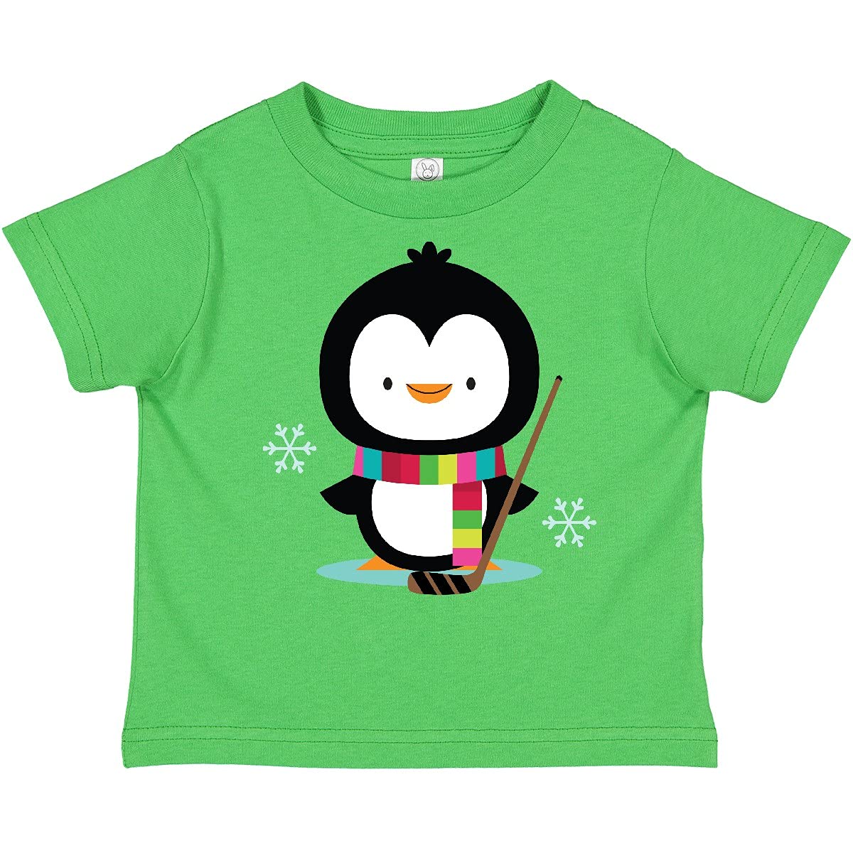 Inktastic Hockey Christmas Penguin Toddler T-Shirt - Cute Holiday Gift for Kids, Boys & Girls - Perfect for Christmas Parties & Family Gatherings
