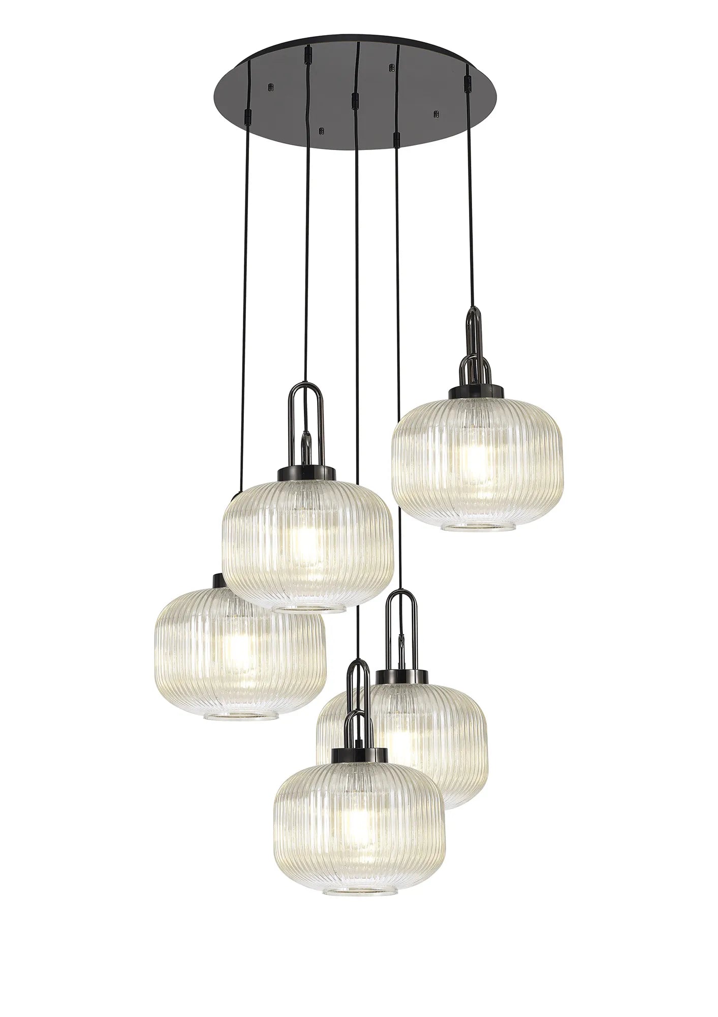 Stylish Cadiz 5-Light Cluster Pendant Light Fixture - Modern Ceiling Lighting for Dining Room, Kitchen & Living Room
