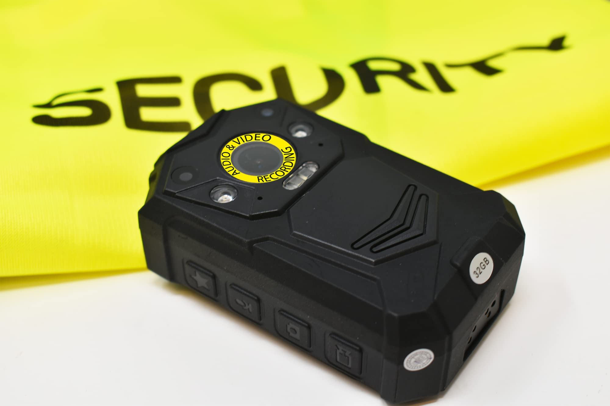 Brifield® QHD 1512p Body Camera with Night Vision & 128GB Internal Memory - Police Security Body Worn Camera for Law Enforcement, Security Guards & Night Patrol - Includes Shoulder Harness & Fast Connector