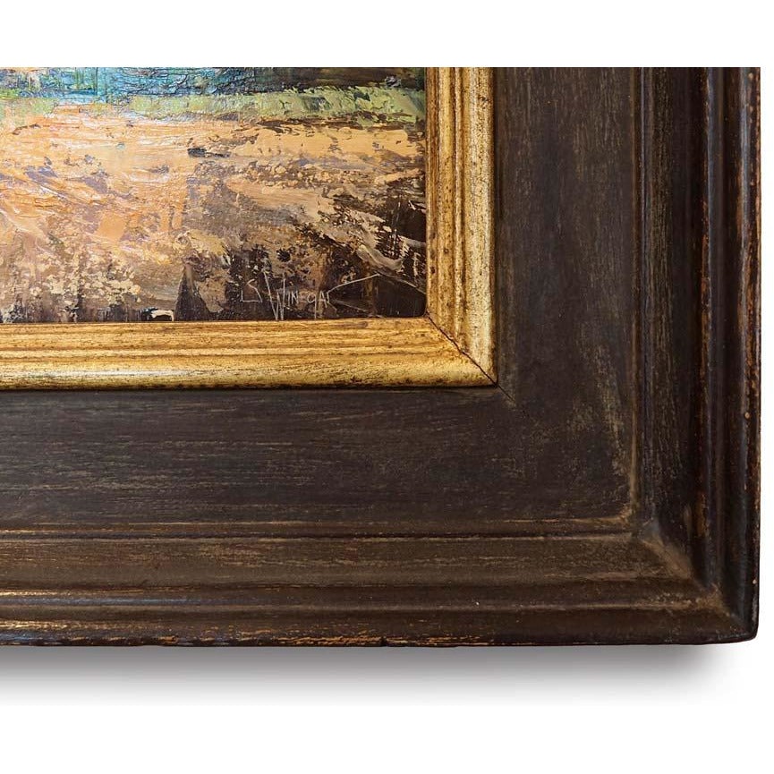 Layton Farmstead Oil Painting on Artist Board - Handmade Landscape Art for Home & Office Decor