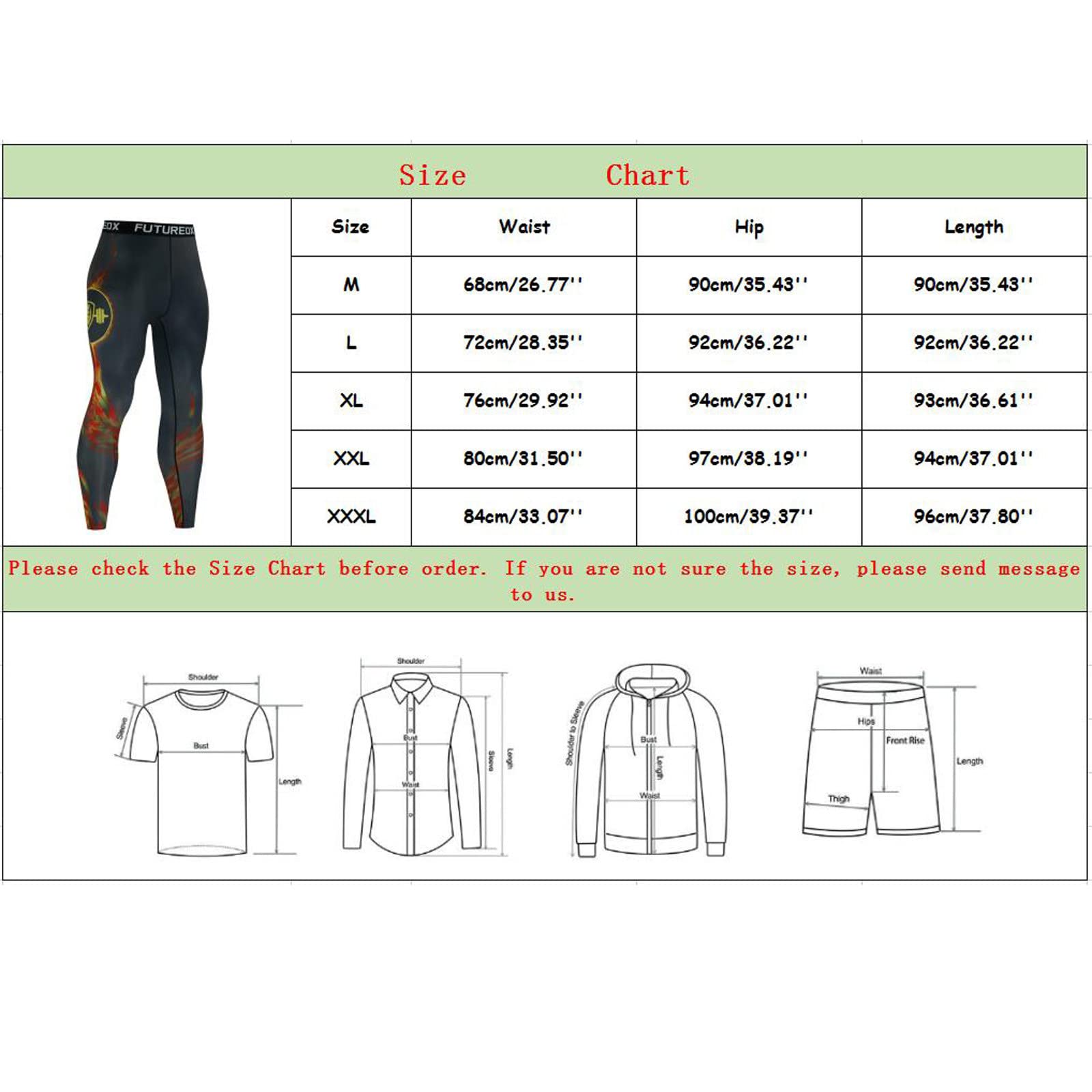 Fossean Men's Compression Leggings - Cool Dry Sport Pants for Running & Training