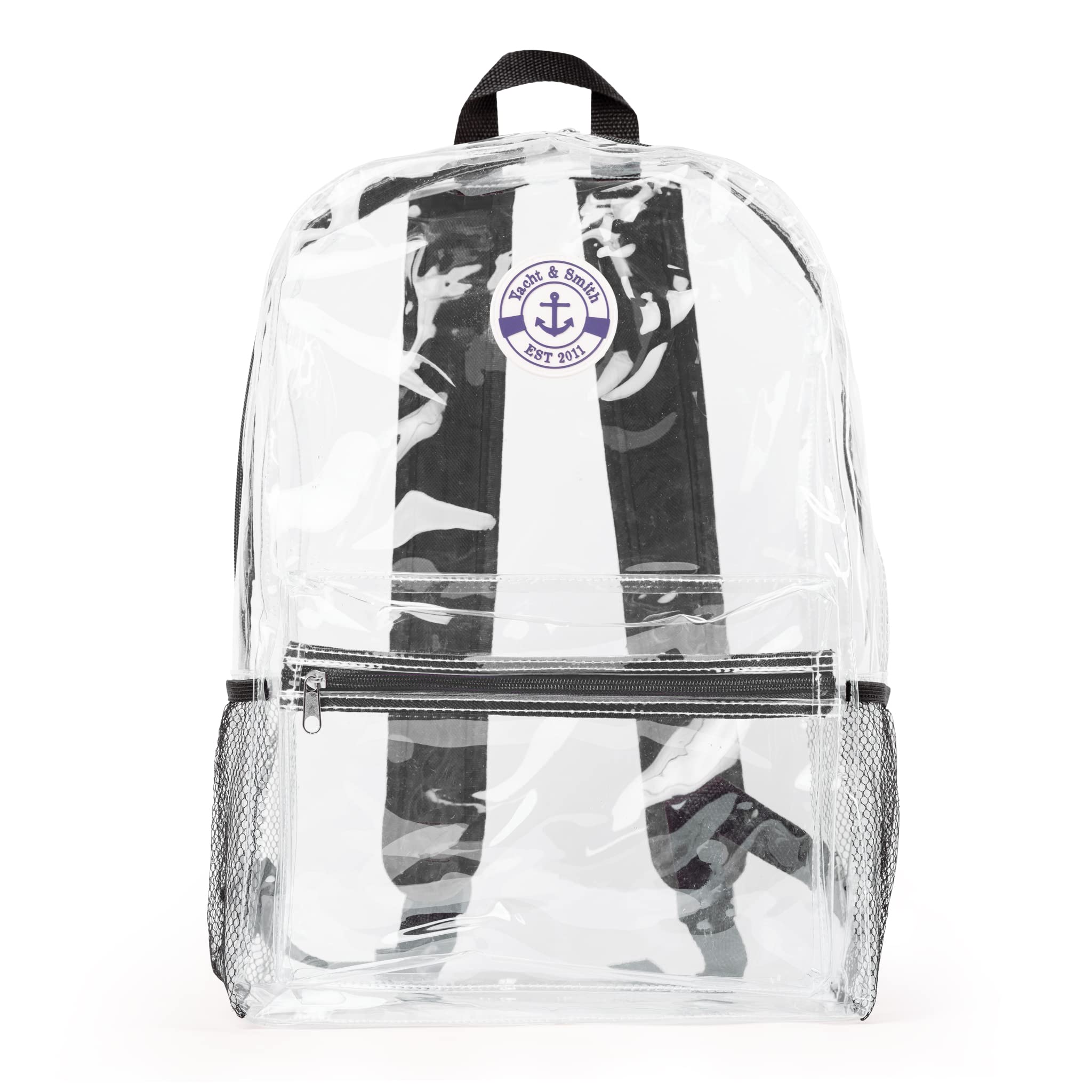 12 Pack 17 Inch Wholesale Kids Backpacks - Water Resistant School Bags for Boys & Girls - Bulk Children's Knapsacks (Clear with Black Trim) - Perfect for Elementary School, Day Trips & Outdoor Adventures