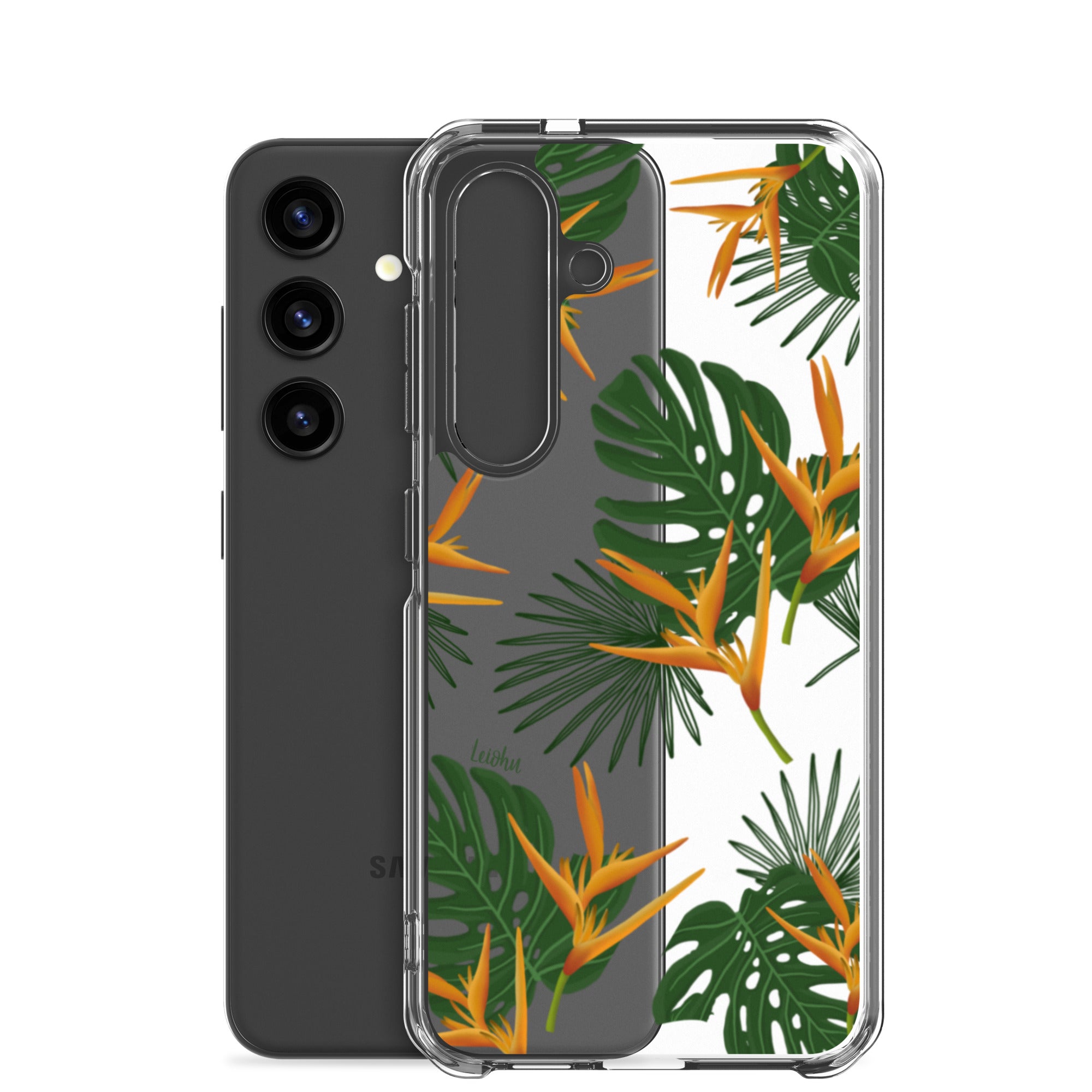Vintage Paradise Clear Protective Case for Samsung Galaxy - Slim & Durable Phone Cover for Everyday Use & Travel