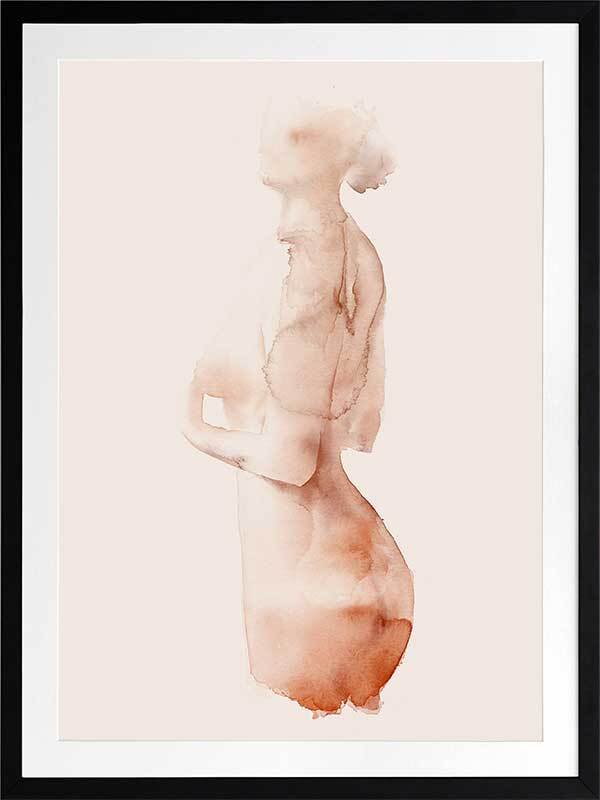 Flawless Female Peach II Framed Art Print - Elegant Wall Decor for Living Room, Bedroom & Office - Perfect Gift for Home Decor