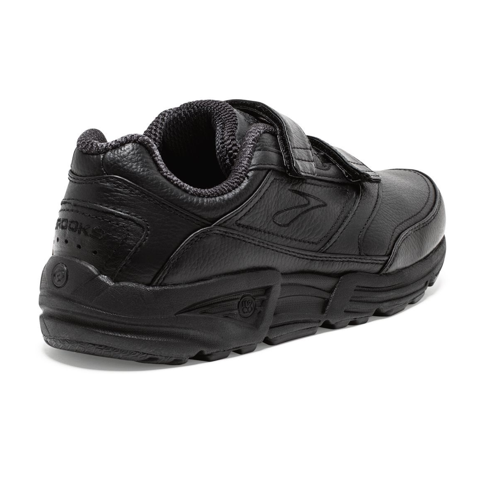 Brooks Addiction Walker V Strap Walking Shoes for Women - Black | Comfortable & Supportive Orthopedic Walking Shoes for Plantar Fasciitis, Flat Feet & Arch Support | Perfect for Nurses, Teachers & All-Day Wear
