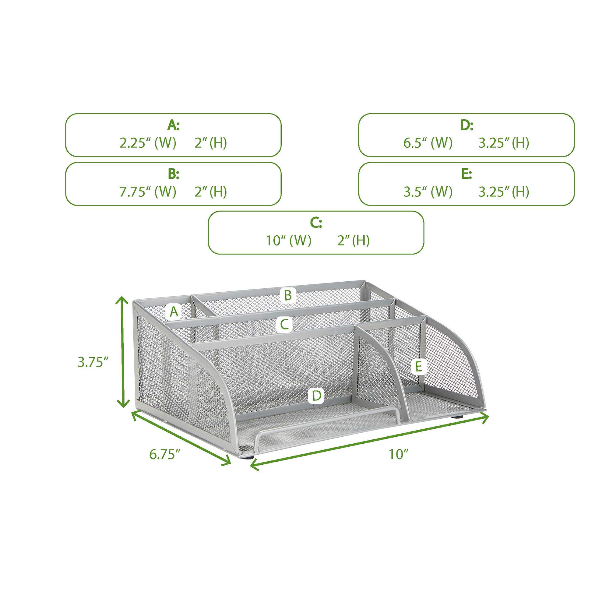 Mind Reader 2-Piece Mesh Desk Organizer Set - Silver Pencil Cup & Office Supplies Holder for Pens, Pencils, Paperclips & Thumbtacks | Perfect for Home Office, School & Workspace Organization