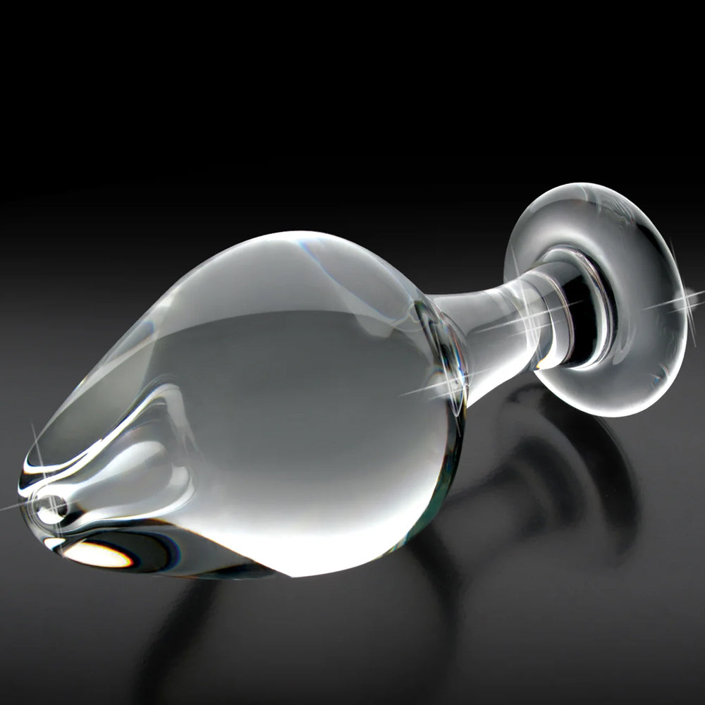 Icicles No. 25 Full Glass Anal Plug - Premium Crystal Clear Glass Butt Plug for Adults, Smooth Surface for Comfortable Wear - Perfect for Sensual Play, Couples Intimacy & Solo Exploration