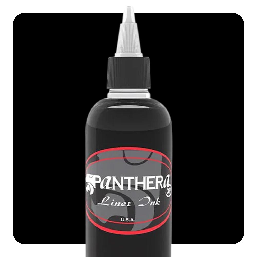 Premium Black Tattoo Ink - Panthera Professional 5oz Bottle - Waterproof & Long-Lasting - Ideal for Tattoo Artists & Body Art Professionals - Perfect for Studio Use & Tattoo Enthusiasts