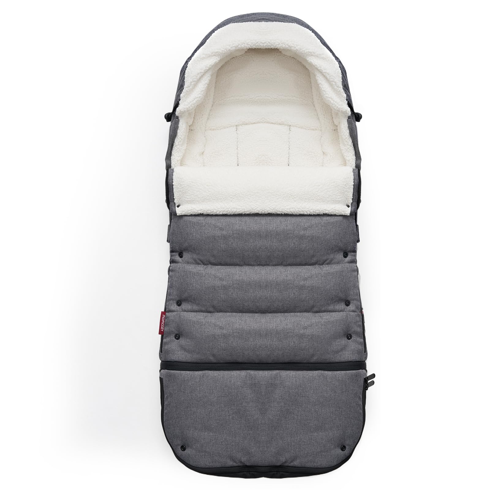 Momcozy Universal Stroller Footmuff - Ultra-Plush Weatherproof Baby Stroller Bunting Bag with Adjustable Buckle | Fits Most Strollers | Winter Stroller Cover for Newborns & Toddlers | Perfect for Cold Weather, Snowy Days & Outdoor Adventures