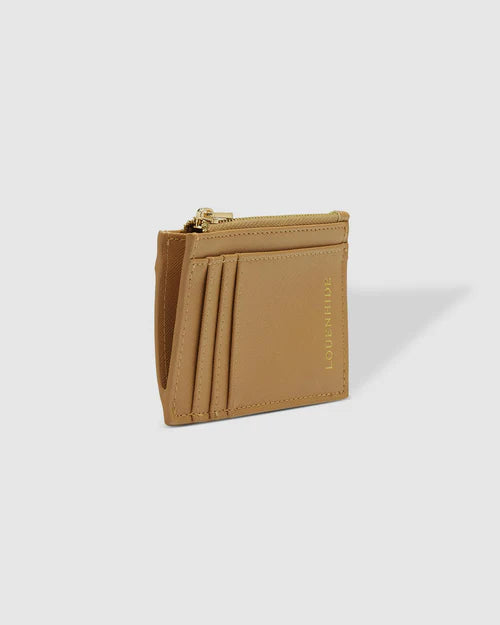 Louenhide Genuine Leather Cara Cardholder in Camel - Slim Wallet for Credit Cards & ID - Perfect for Everyday Use, Travel, and Minimalist Lifestyle