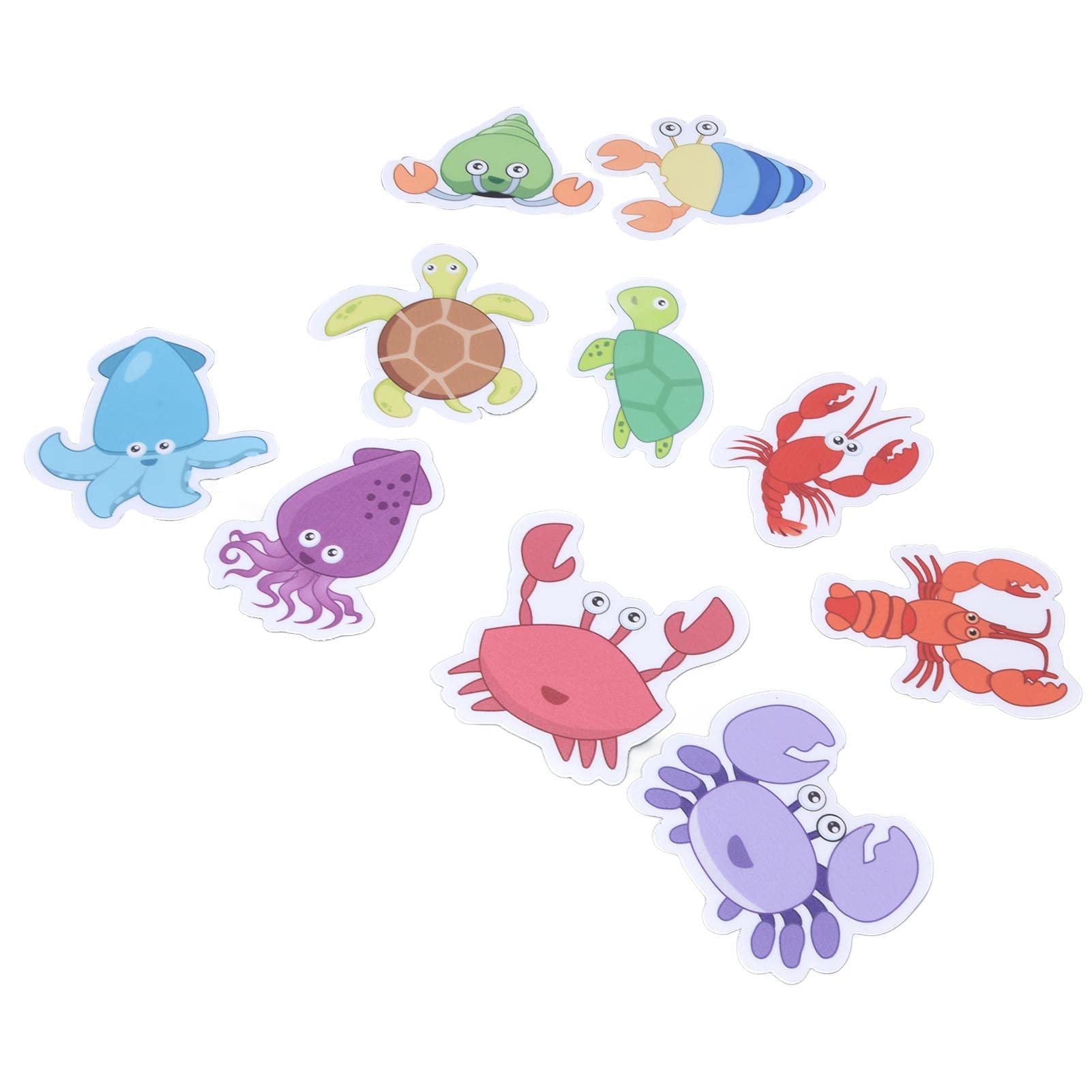 Non-Slip PVC Matte Bathtub Stickers - Funny Marine Life Removable Bath Decals for Kids | Easy to Apply Waterproof Stair & Door Decor for Bathroom Safety
