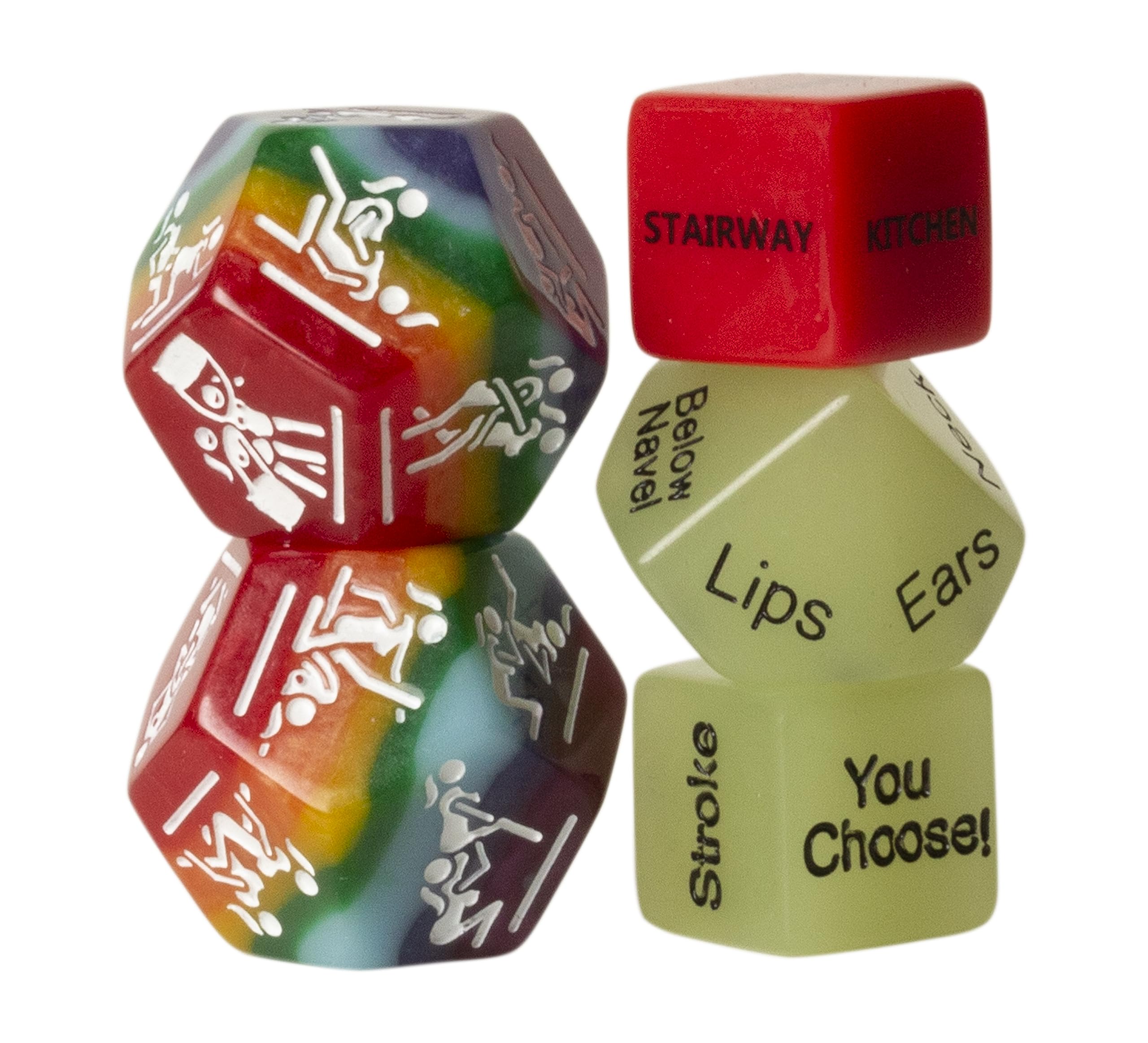 LGBTQ+ Pride Sex Dice Set for Couples - 5 Naughty Love Dice Game for Adults, Lesbian & Gay Valentines Gift, Sex Positions Toy for Romantic Game Night & Parties (Men/Women Models Available) - Perfect for Couples Play, Bachelorette Parties & Spicing Up Your Love Life