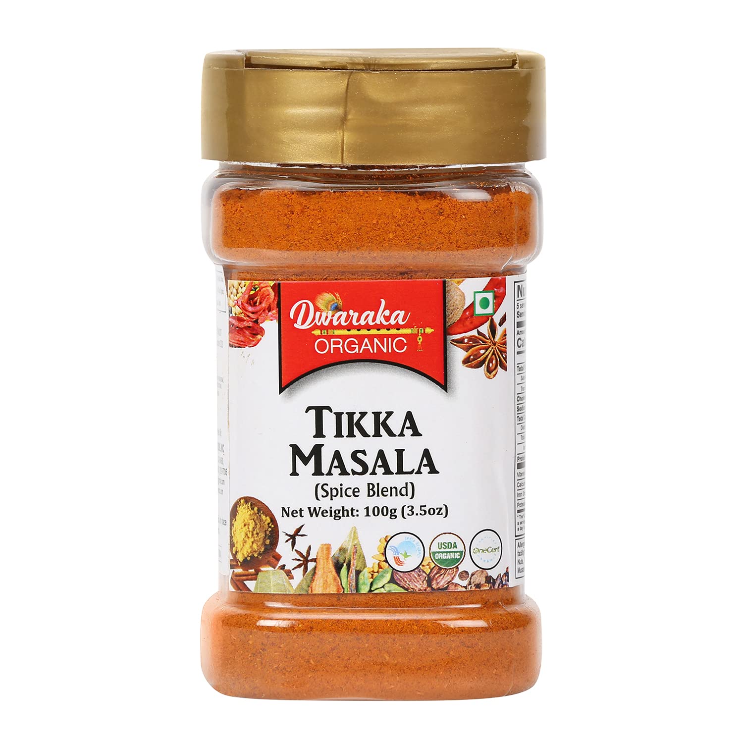 Dwaraka Organic Tikka Masala Sauce - 3.5oz | Healthy, Organic, Non-GMO, All Natural Indian Curry Paste | Perfect for Cooking, Meal Prep & Vegan Diets