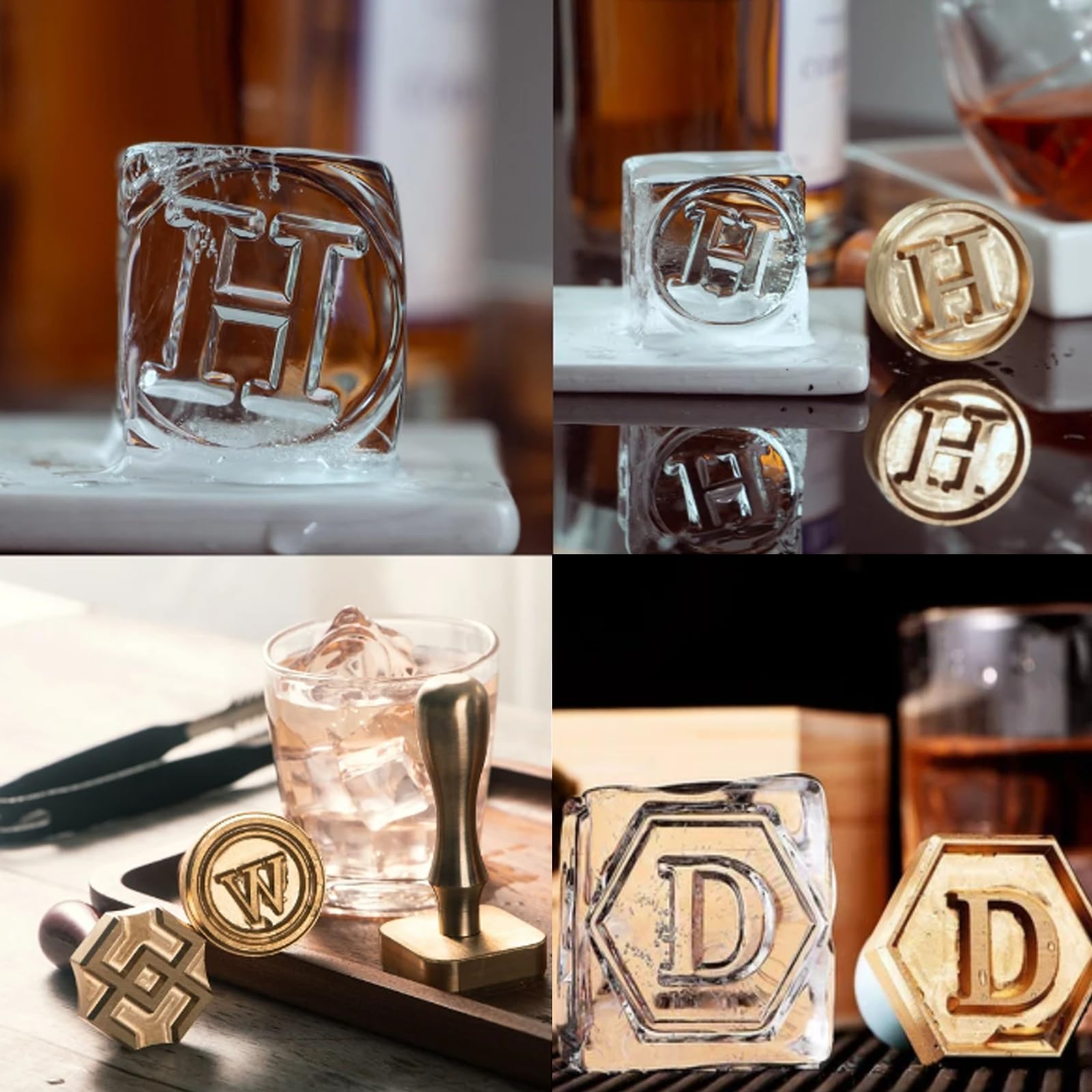 Personalized Ice Cube Stamp - Custom Monogram Ice Mold for Cocktails & Whiskey | 1