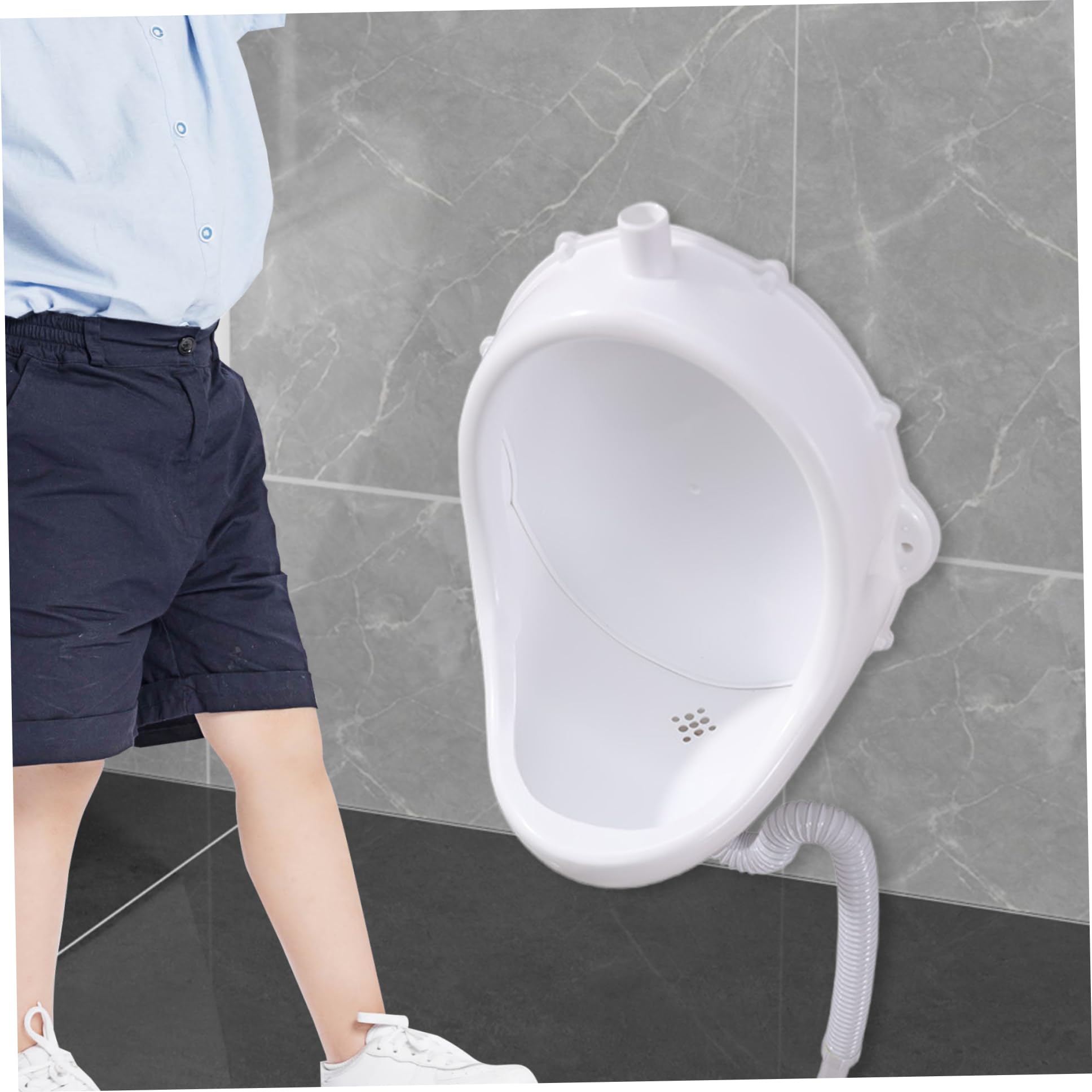 Spill-Proof Male Urinal with 19.5