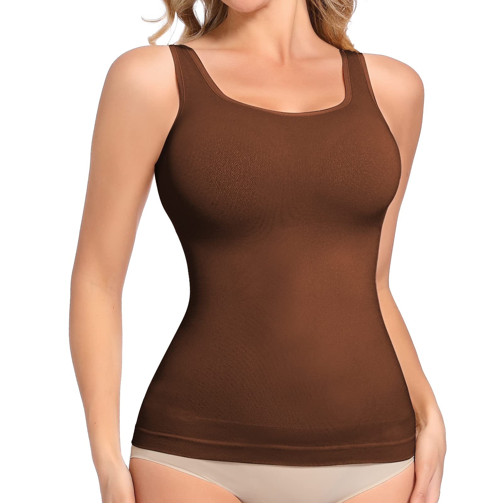 JOYSHAPER Women's Tummy Control Shapewear Cami - Seamless Compression Tank Top for Body Slimming & Smoothing | Perfect for Everyday Wear, Workout & Special Occasions
