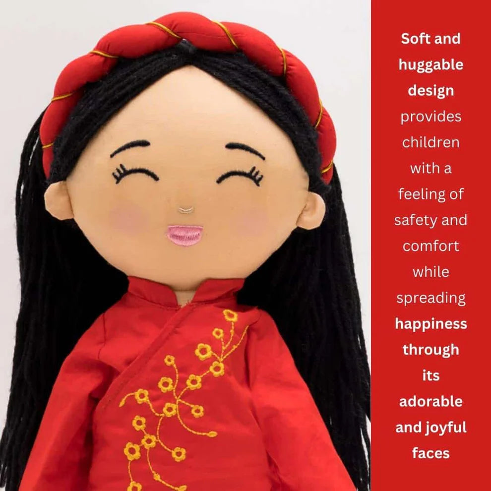 Authentic Vietnamese Handmade Joeydolls - Traditional Folk Art Dolls for Home Decor, Collectibles & Cultural Gifts | Perfect for Asian-Themed Rooms, Cultural Displays & Unique Presents