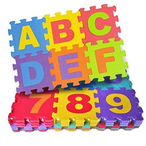 Storio 36-Piece Interlocking Foam Puzzle Mat for Kids - Alphabet & Number Learning Playmat, Non-Toxic & Durable, Made in India | Perfect for Playrooms, Daycares & Educational Activities