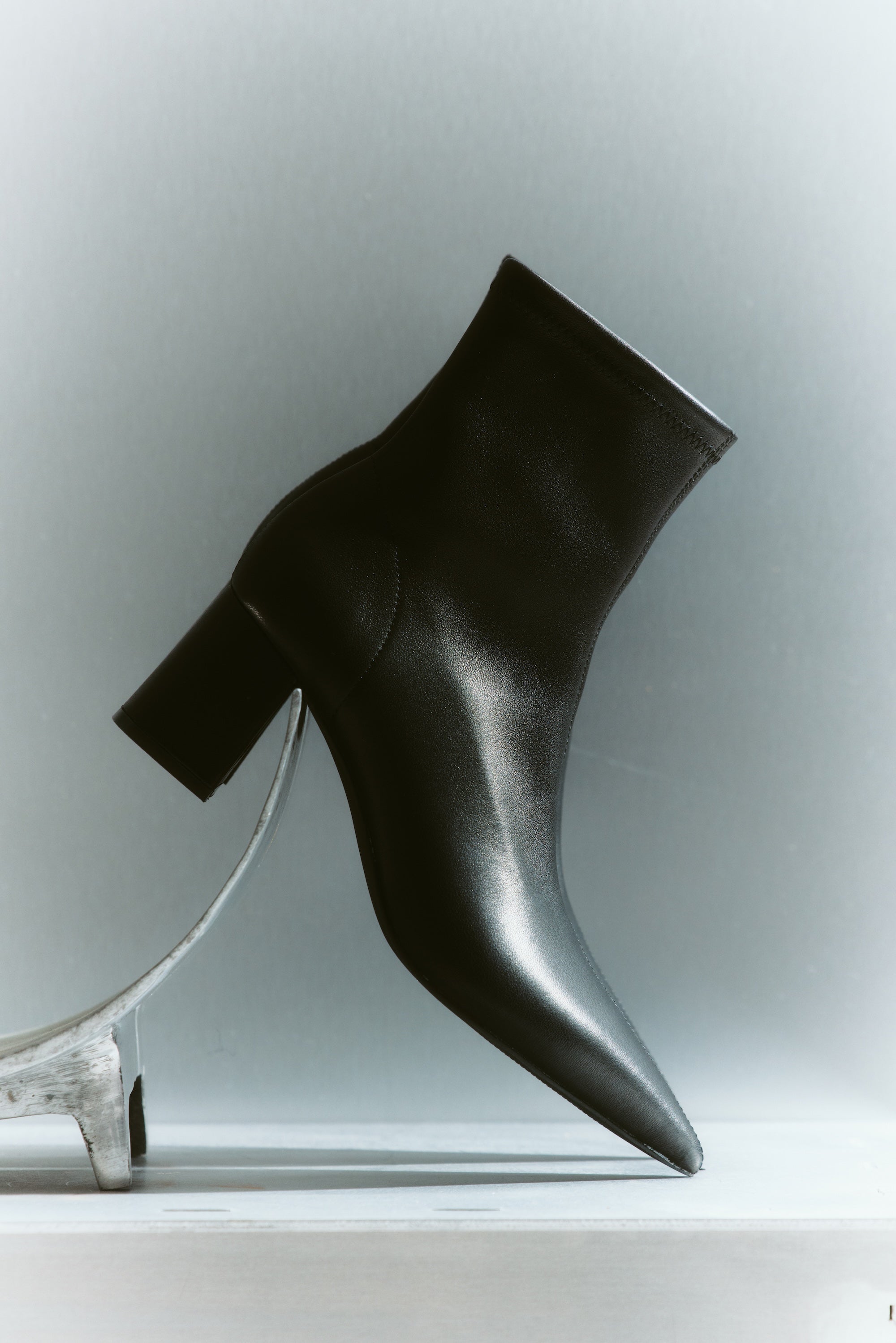 Yanet Women's Black Stretch Leather Ankle Boots - Comfortable & Stylish for Casual Wear, Office, and Night Out