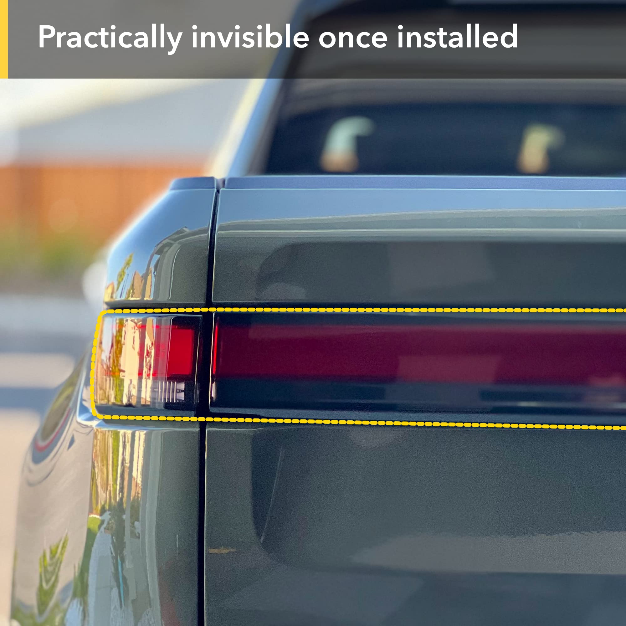 Premium Clear PPF Tail Light Shield for Rivian R1T & R1S (2021-2025) | 8mil Thick Paint Protection Film | Durable Taillamp Cover | UV & Scratch Resistant | Perfect for Off-Road Adventures & Daily Commuting