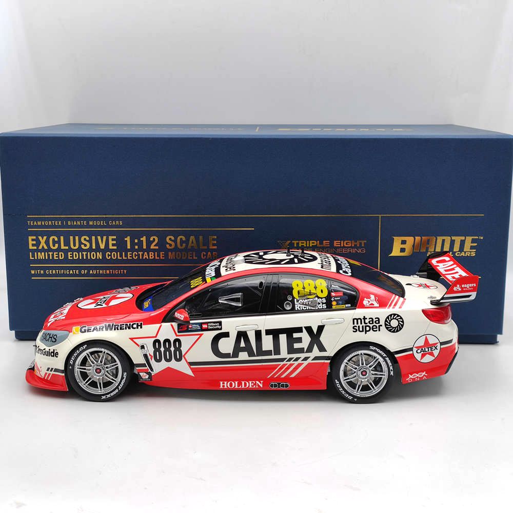 1:12 Scale Holden VF Commodore Team Vortex 2017 Sandown 500 Retro Round B12H17S Diecast Model Car - Collectible Resin Toy for Adults, Perfect Gift for Racing Fans & Car Enthusiasts - Ideal for Display, Racing Collections, and Nostalgic Home Decor