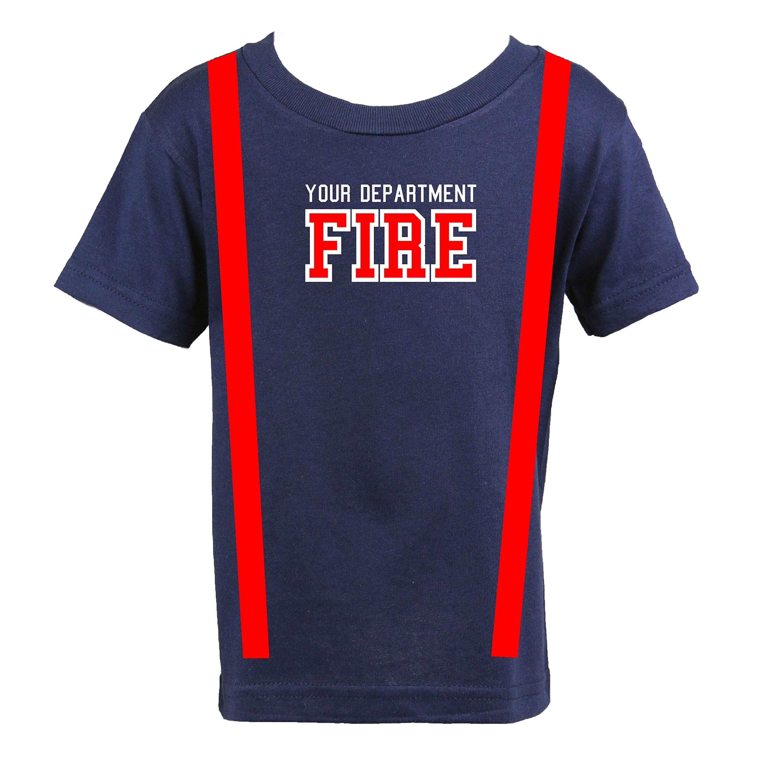 Personalized Firefighter 3-Piece Toddler Outfit Set - Tan Uniform for Kids Dress Up & Role Play Costume - Perfect for Halloween, Birthday Parties & Pretend Play
