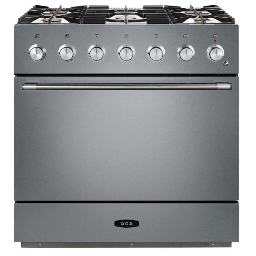 AGA AMC36DF 36-Inch Dual Fuel Range with True European Twin Fan Convection - White | Professional Gas & Electric Stove for Home Chefs | Perfect for Baking, Roasting & Gourmet Cooking