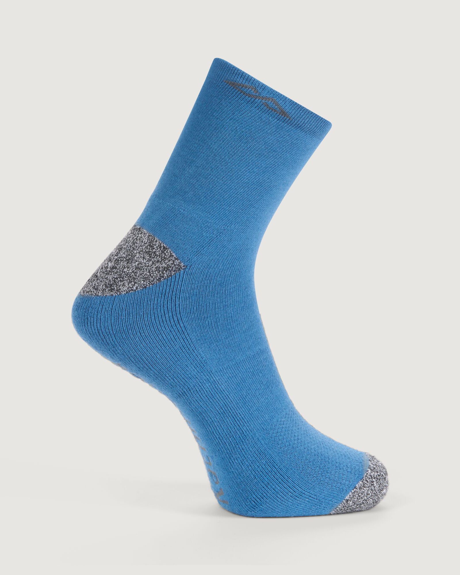 Accion driMOTION Quarter Crew Socks 2-Pack - Black/Blueridge - Moisture-Wicking Athletic Socks for Running, Hiking & Workout