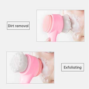 2-in-1 Silicone Face Brush for Deep Pore Cleansing & Exfoliation - Handheld Manual Facial Cleansing Brush with Double Sides - Perfect for Daily Skincare Routine & Travel