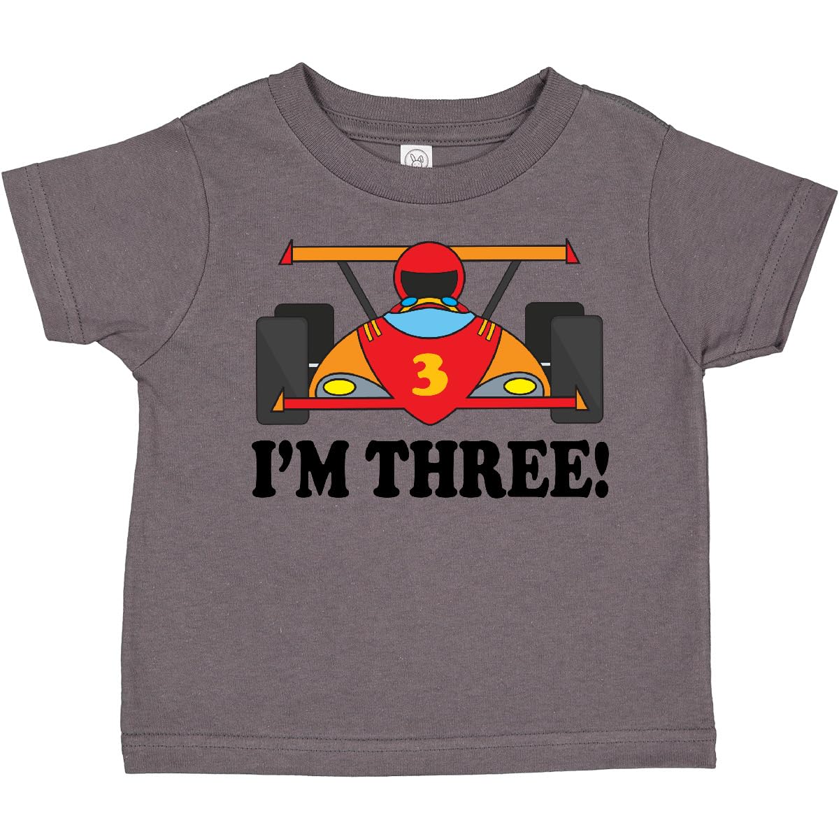 Inktastic Race Car 3rd Birthday Toddler T-Shirt - Fun Toddler Boy Outfit for Birthday Party & Car Themed Events