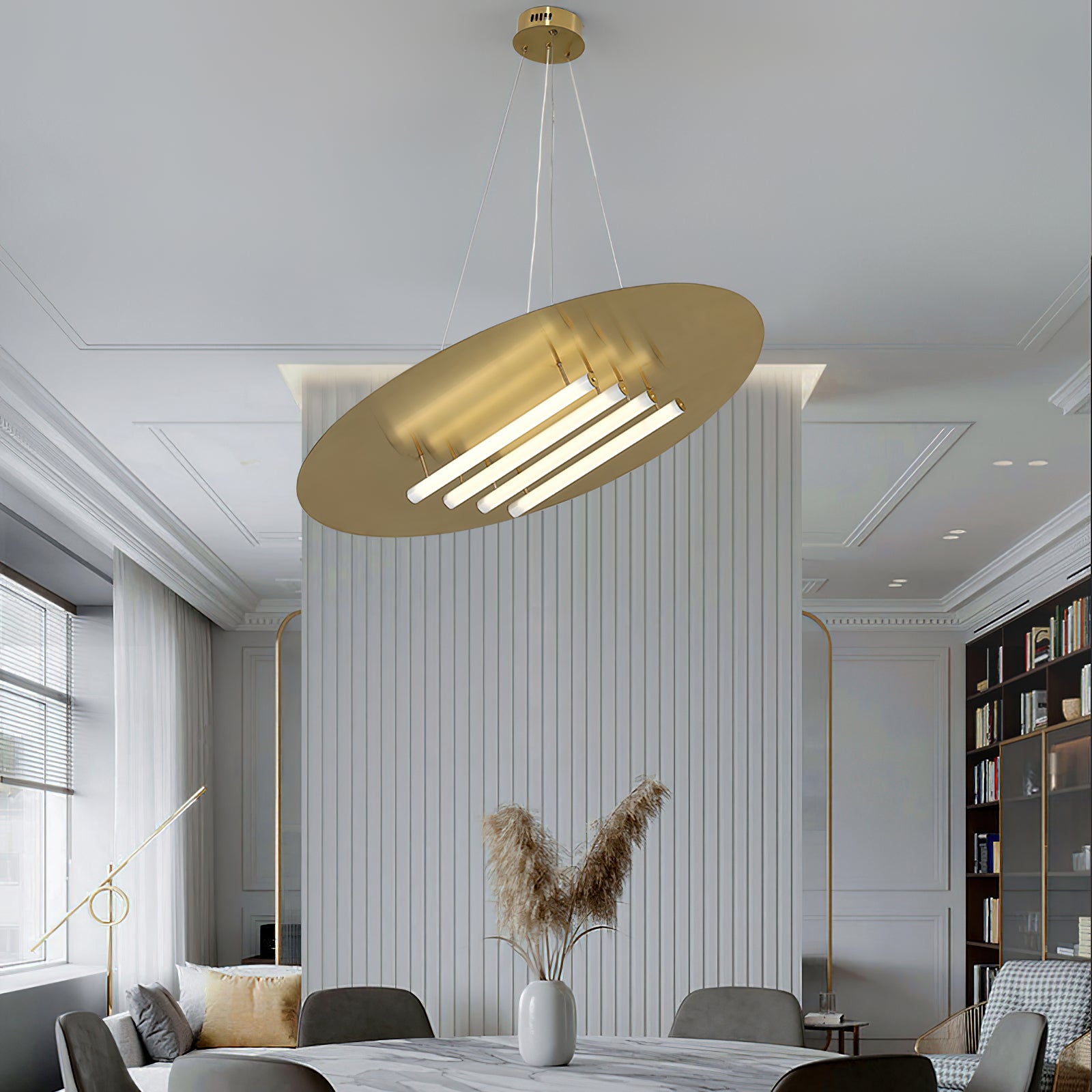 Modern Big Disc Pendant Lamp - Stylish Ceiling Light Fixture for Dining Room, Kitchen Island & Living Room Decor