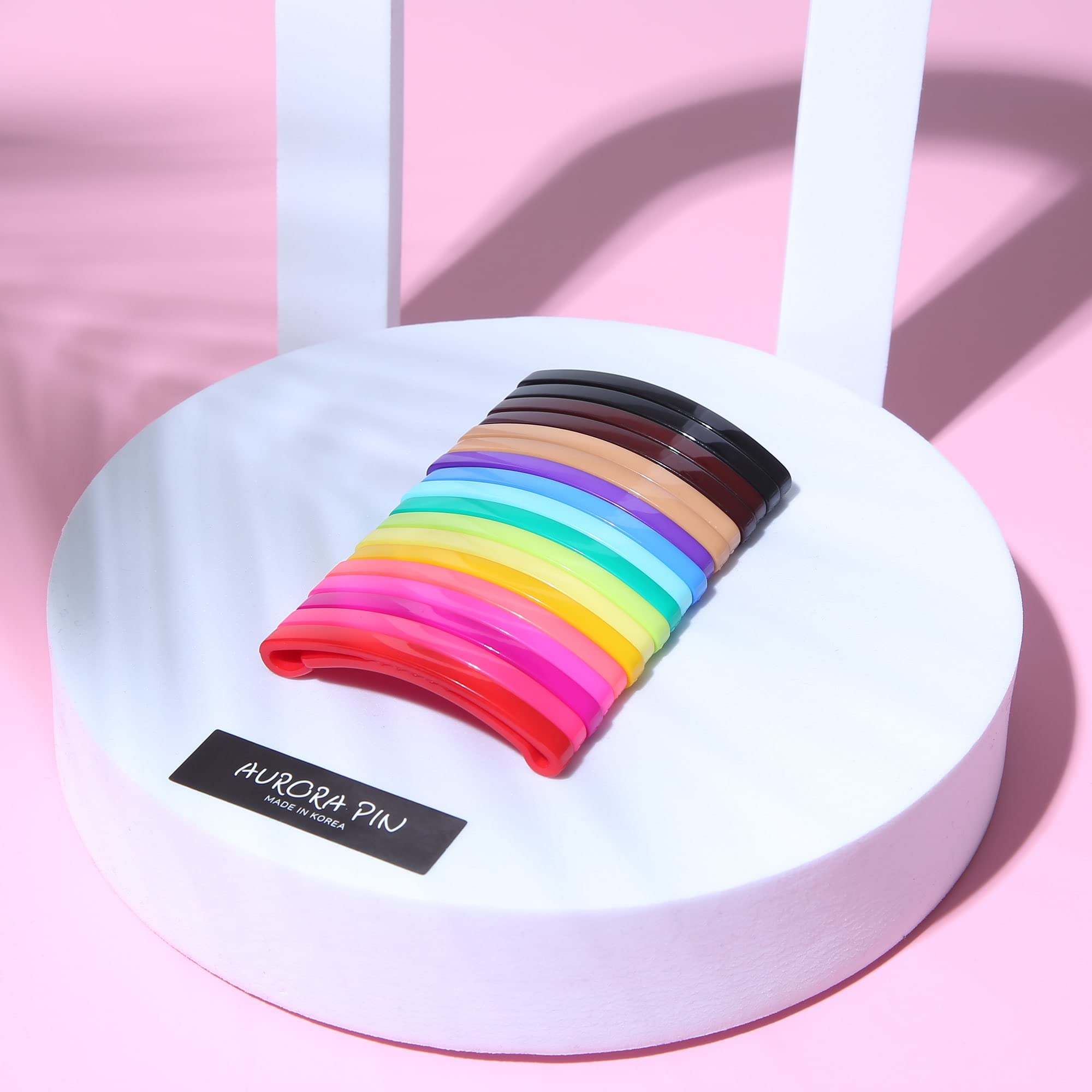Small Plastic Hair Barrettes - 18 Pcs for Thin to Medium Hair | Half Updos & Ponytails