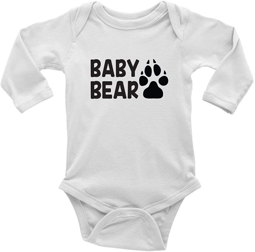 GKrepps Baby Bear Bodysuit - Cute Infant Clothes for Boys & Girls - White for Daily Wear