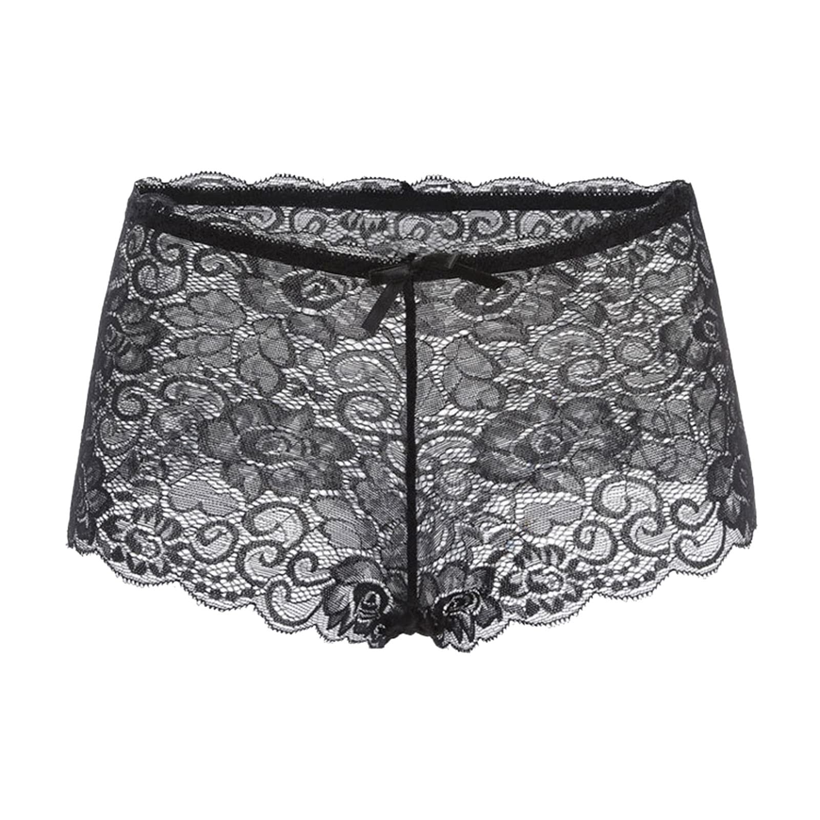 Seamless Bikini Panties for Women - Soft Breathable Boxer Briefs with Lace Trim, Ultra Sexy Ladies Underwear - Perfect for Daily Wear, Gym, Yoga & Sweat Protection