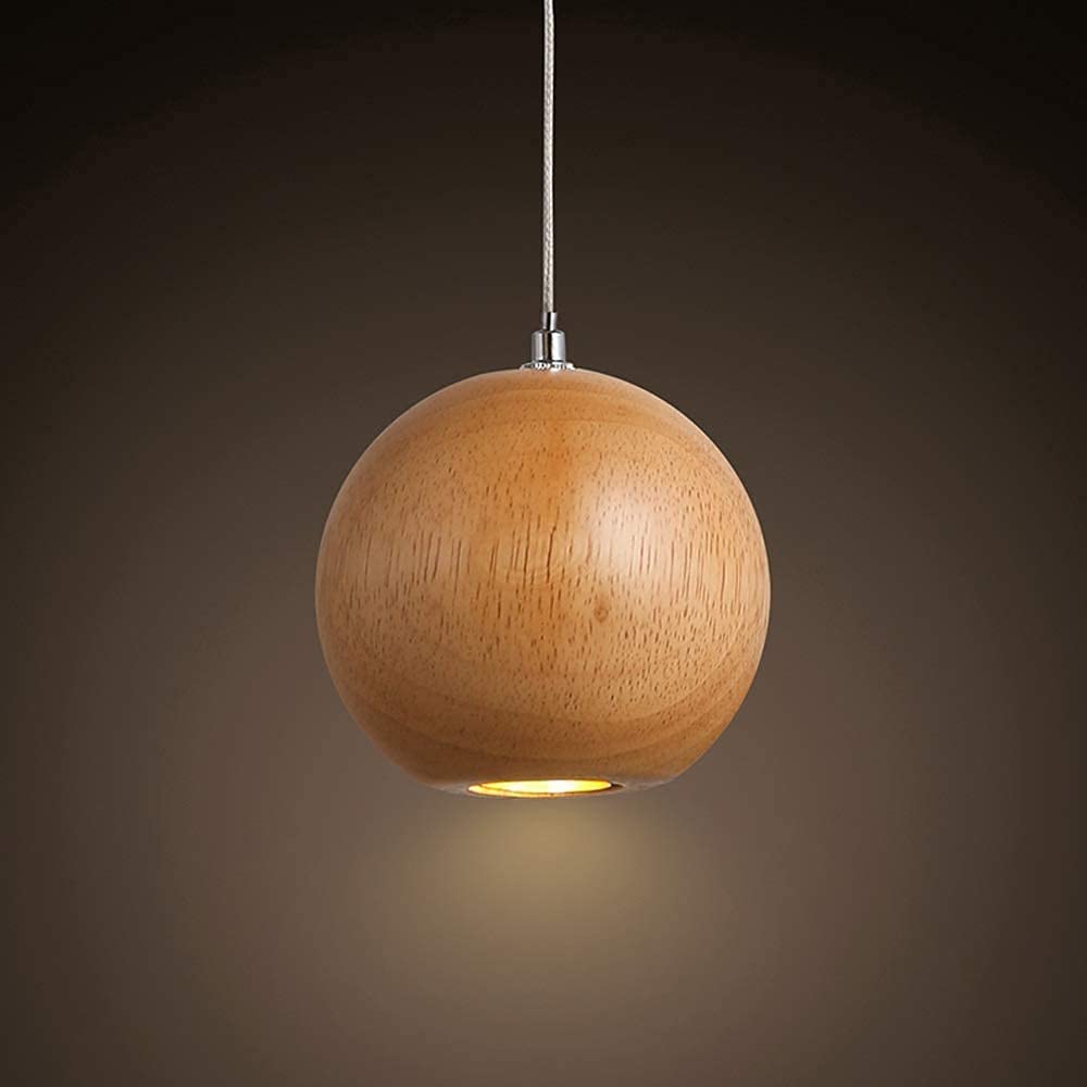 Linckry Creative Single Head Sphere Pendant Light with 3W GU10 Bulb - Modern LED Hanging Light for Restaurant, Kitchen, Bar & Bedroom Decor - 1.5m Adjustable Wire (Perfect for Dining Areas, Countertops & Ambient Lighting)