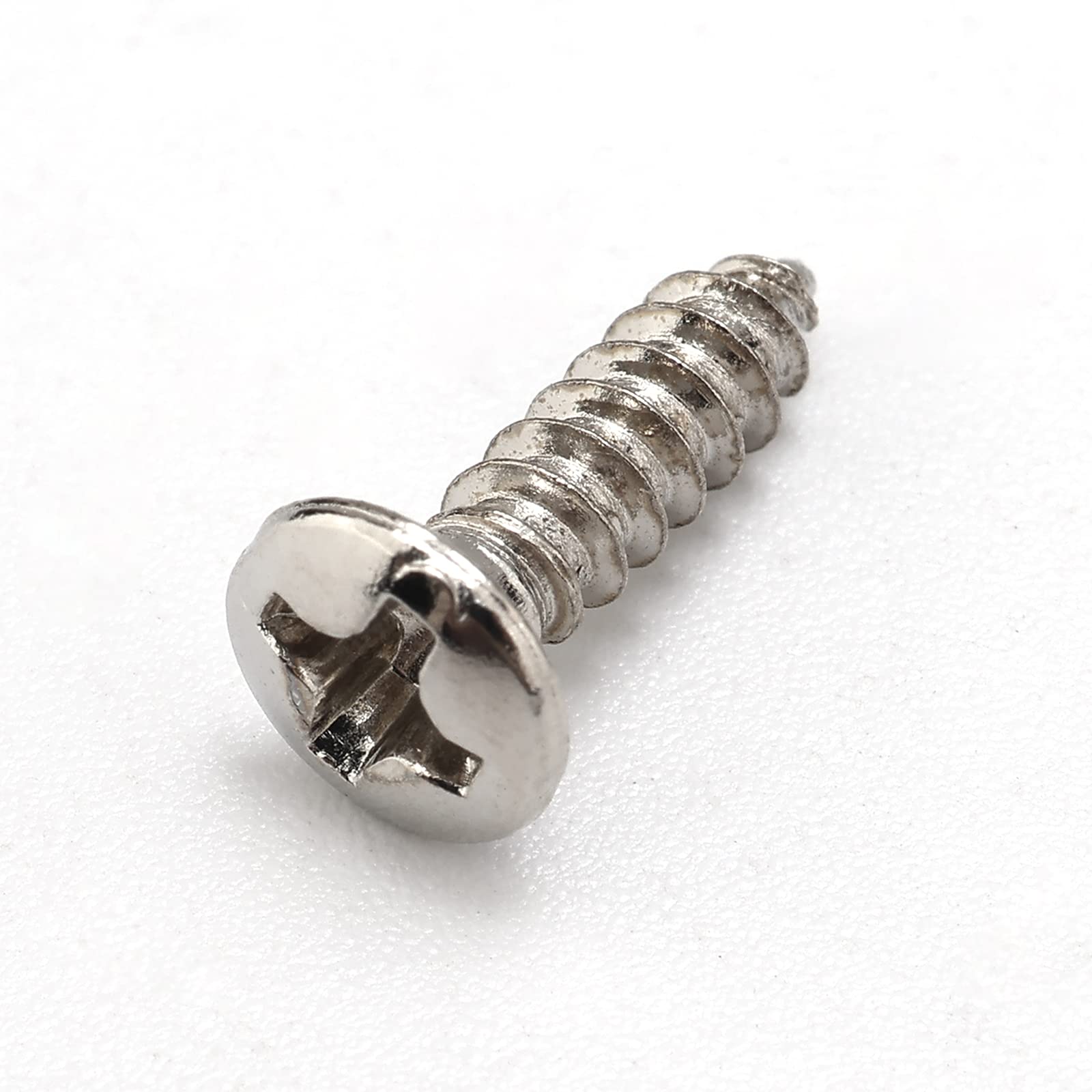 100pcs Chrome Guitar Bass Pickguard Screws for ST TL SG LP Guitars - Perfect for DIY Repairs & Upgrades